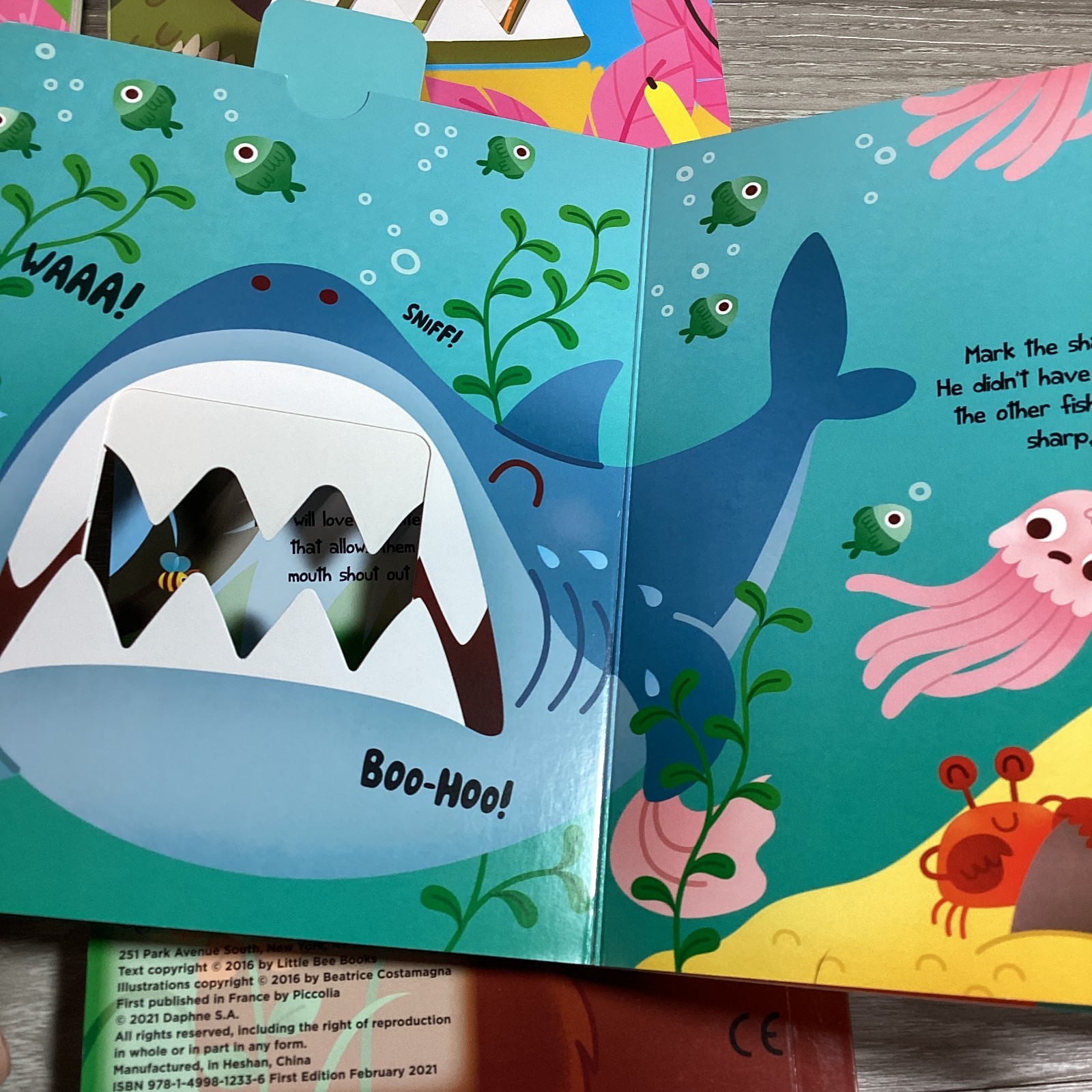 Little Bee Crunchy Books 4 Interactive Board Book Box Set Shark Bite Dino Chomp