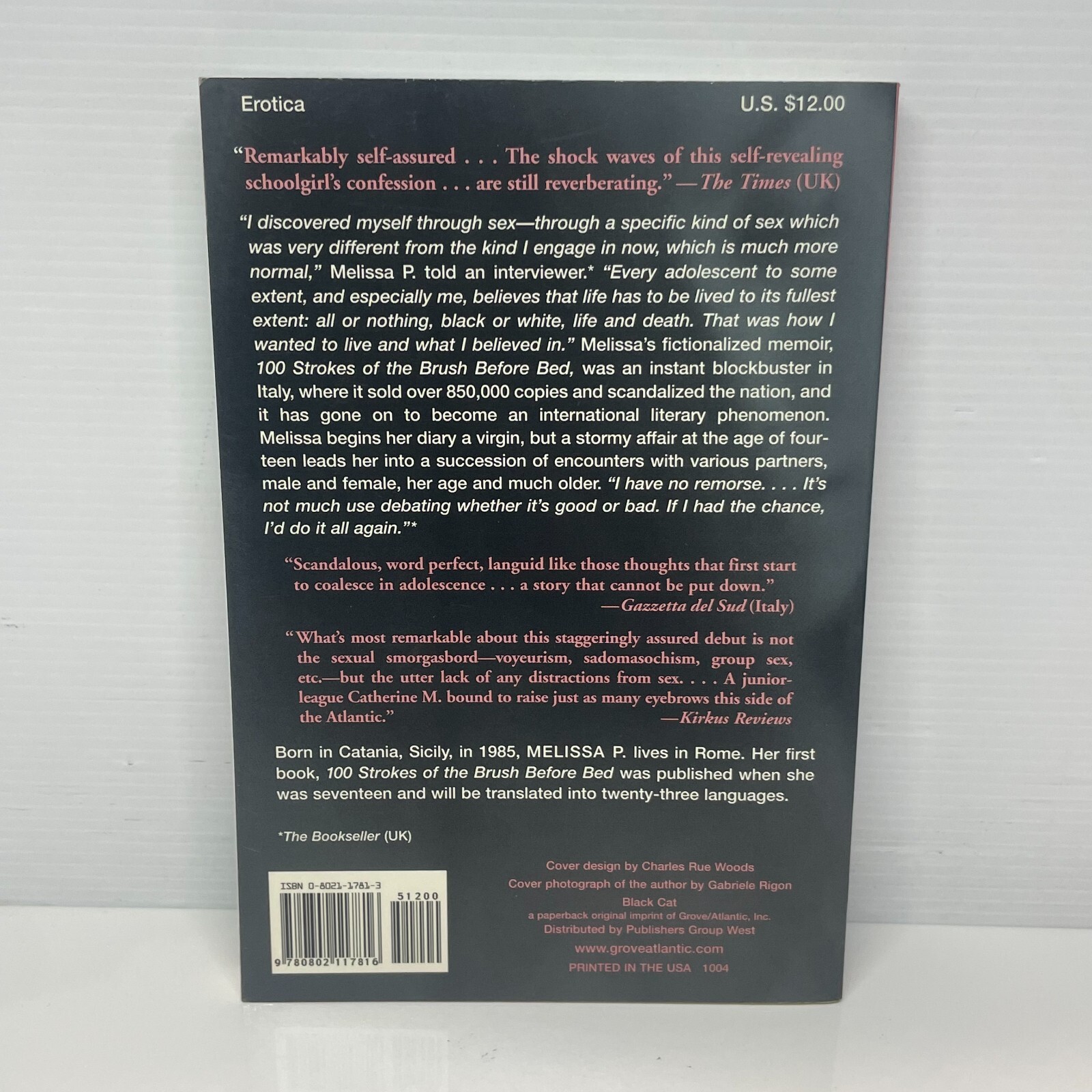 100 Strokes of Brush Before Bed by Melissa Panarello (Paperback Book) Romance