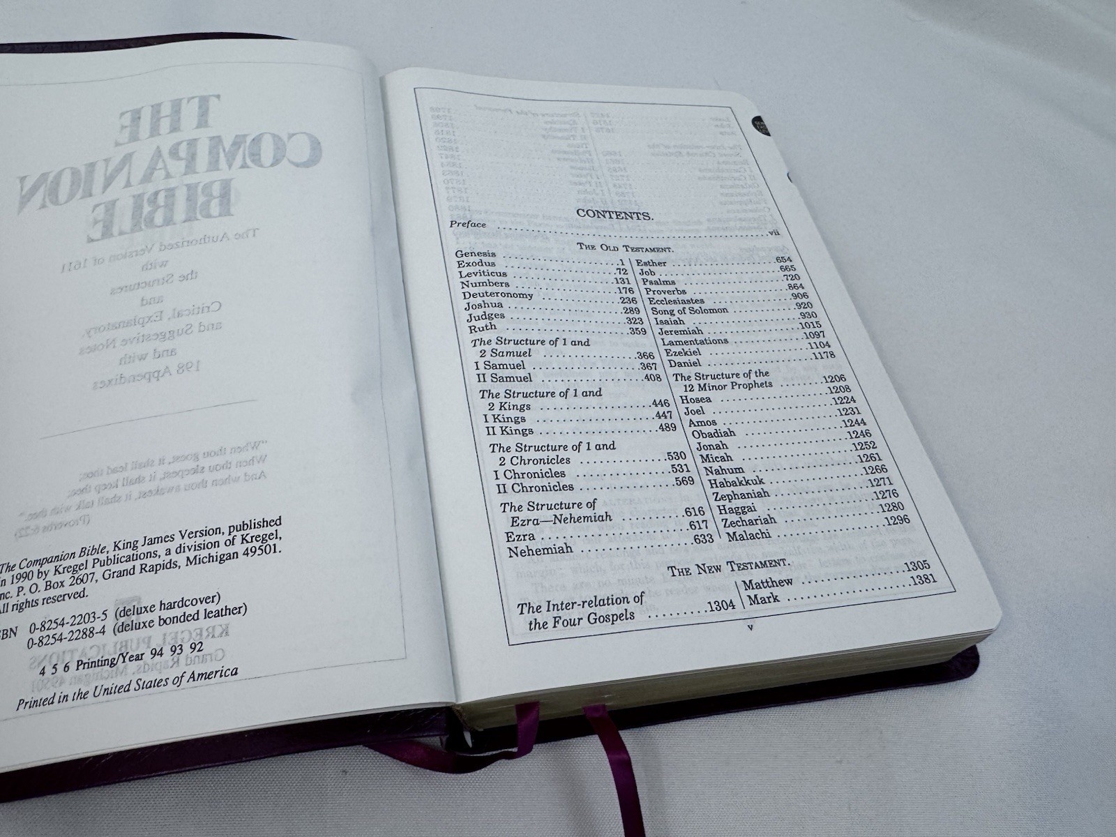 Companion Bible: King James Version, Burgundy, Bonded Leather FAST SHIP!!!
