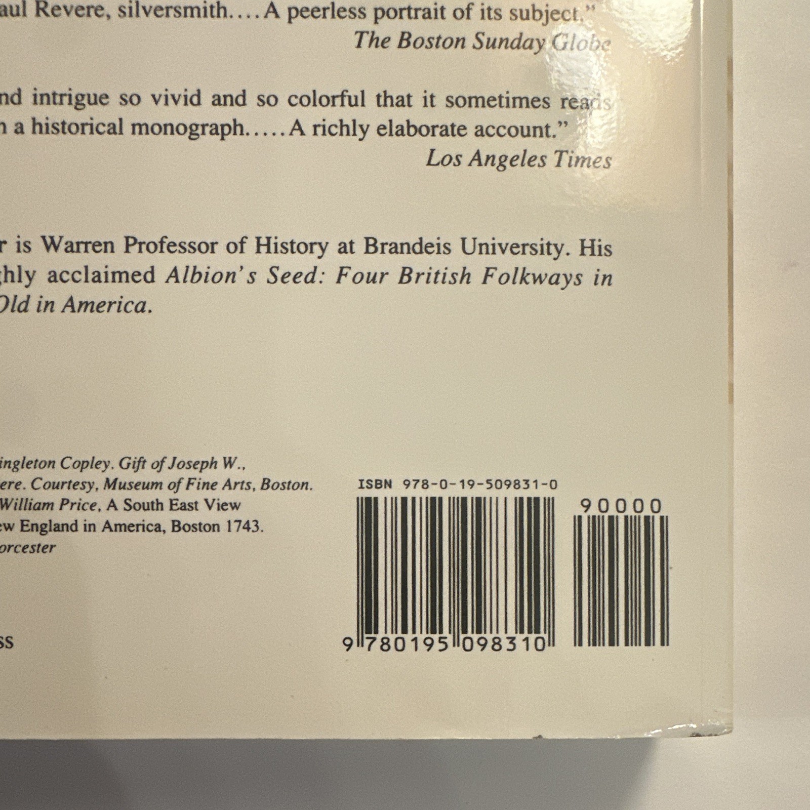 David Hackett Fischer Paul Revere’s Ride Oxford Univ Press PB 1994 Illustrated