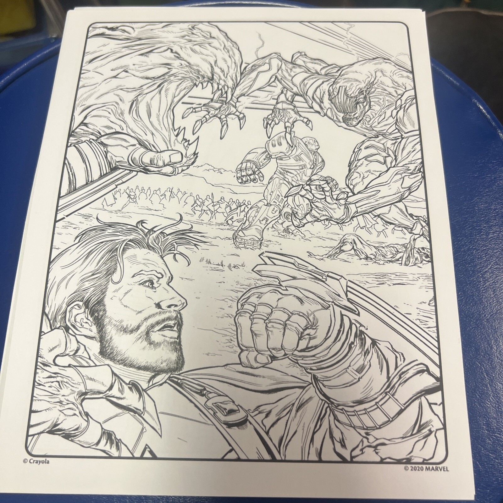 2019/2020 Crayola Marvel Art Over 35 Pages No Book To Color