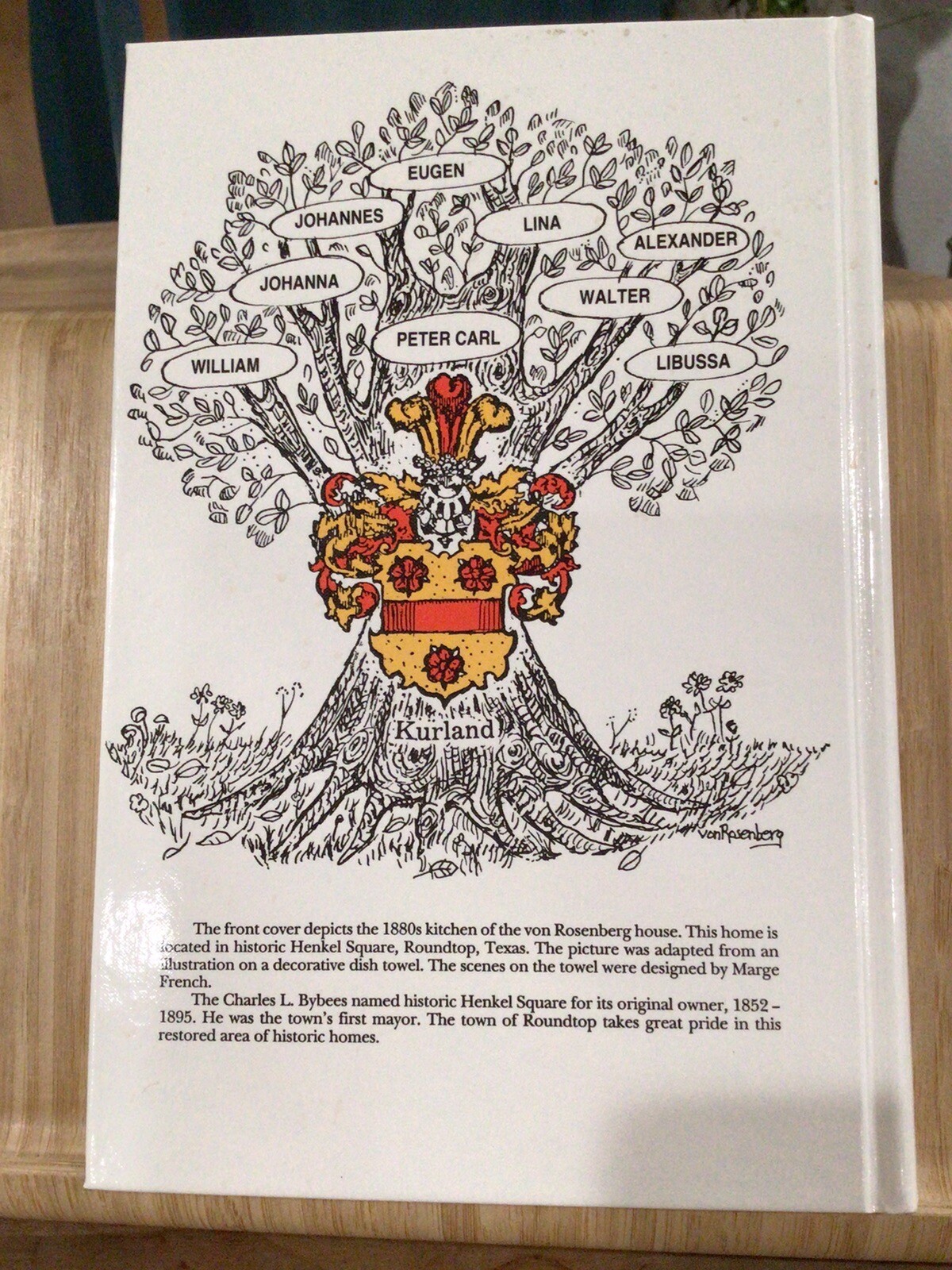 Von Rosenberg Family of Texas 1993 COOKBOOK hardback 297 pages