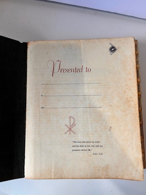 Holy Bible New American Bible NAB Catholic Press World First Edition 1970