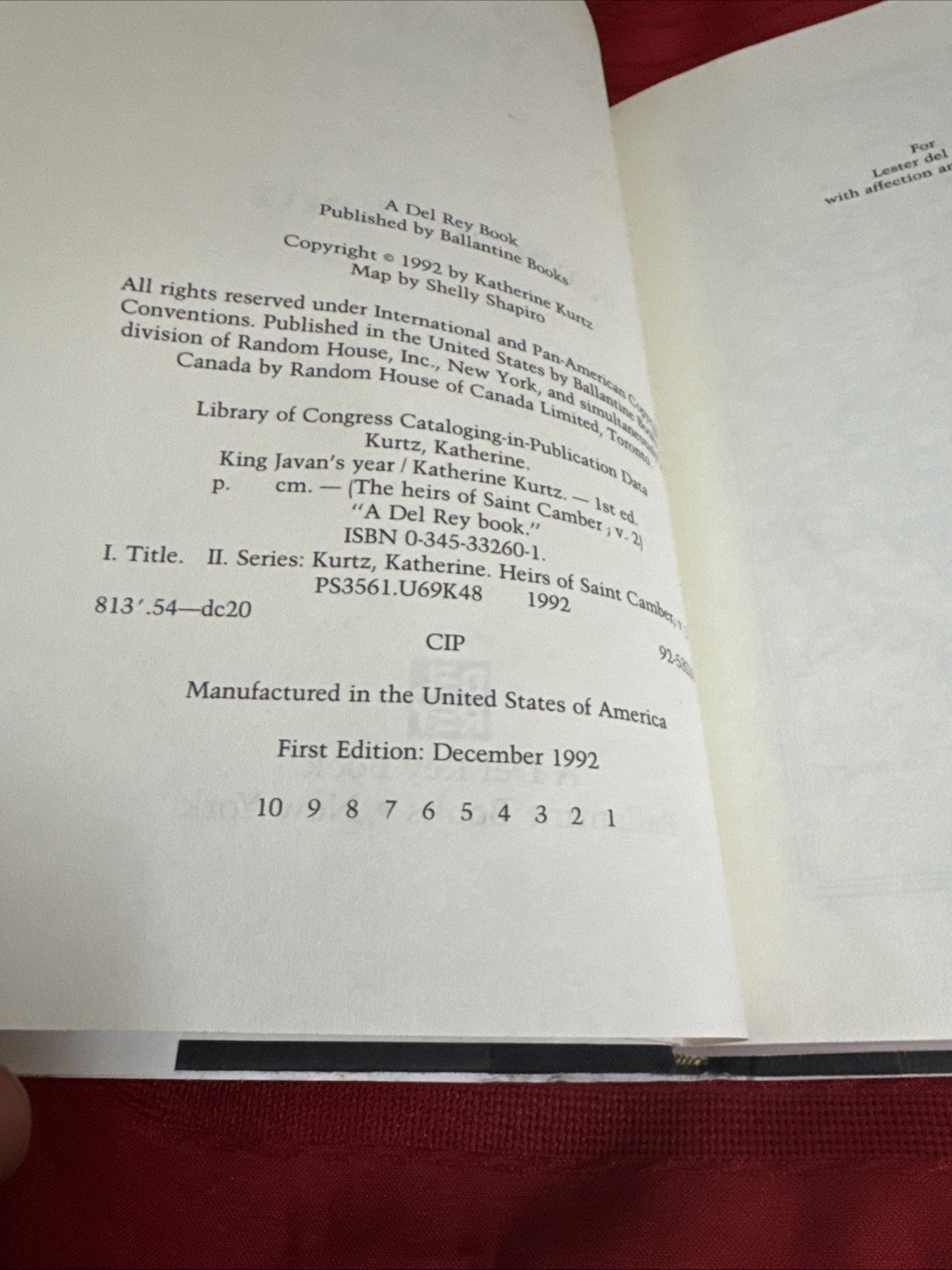 Katherine Kurtz 1st Ed/1st Prt HCDJ Vol I-III Heirs of Saint Camber Series Books
