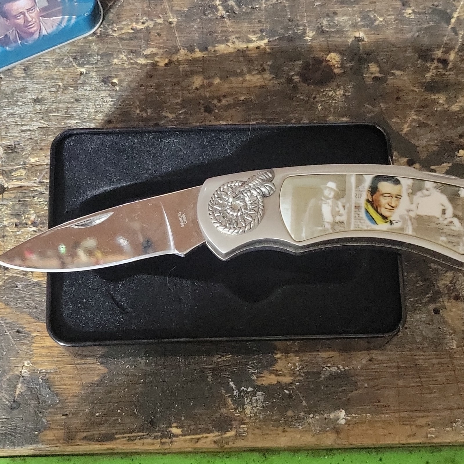 Barnes & Noble The Duke Pocketknife, SS Clip Point Plain Edge, 1997 Book Set