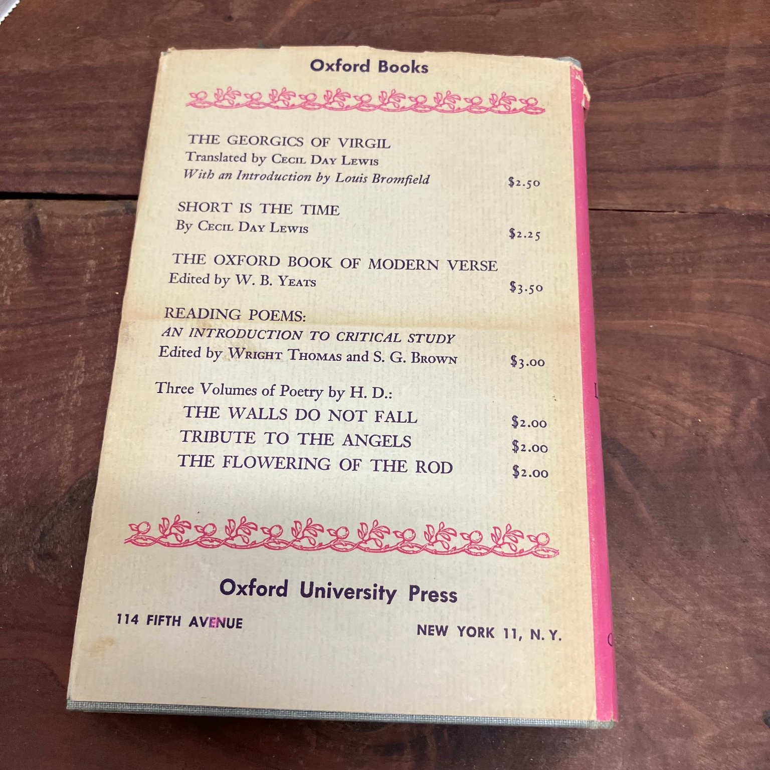 Poetry for You C. Day Lewis 1947 First American Edition Oxford Poetry