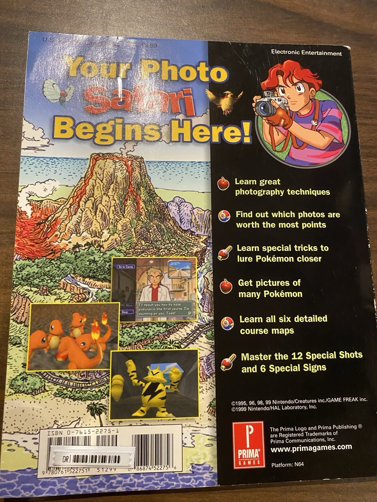 Pokémon Snap Strategy Guide N64 – Prima 1999 Near Mint Clean Nintendo 64 Book