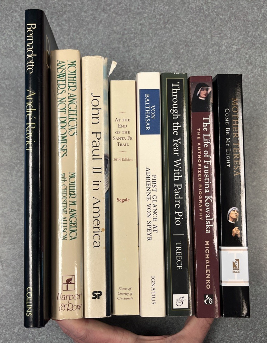 Lot 8 Catholic Biographies, John Paul II, Mother Teresa, Padre Pio, Bernadette