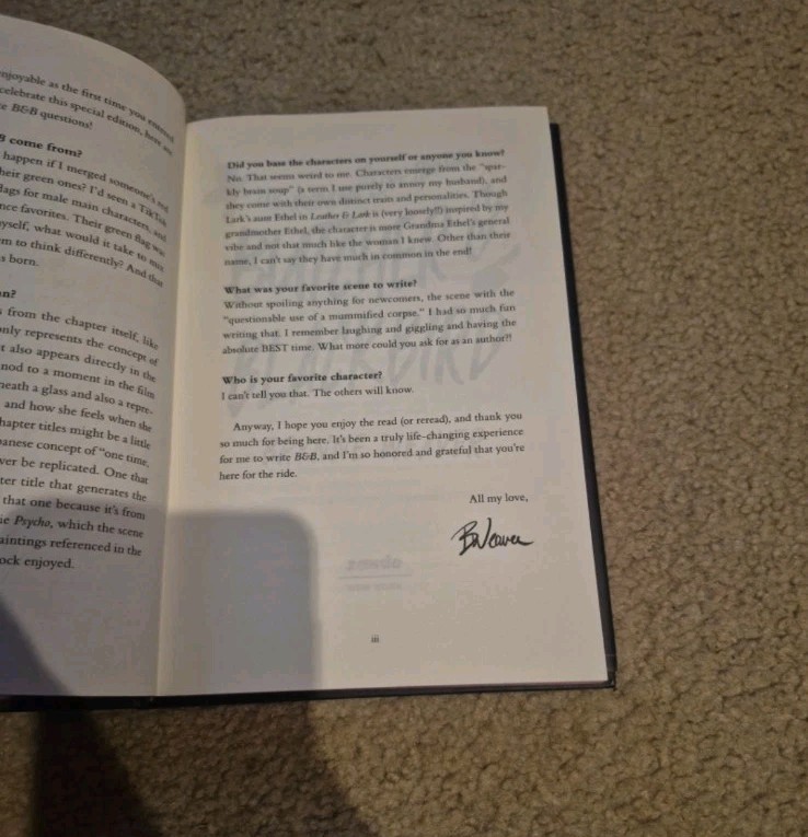 BRYNNE WEAVER BUTCHER & BLACKBIRD SPECIAL COLLECTOR’S BOOK