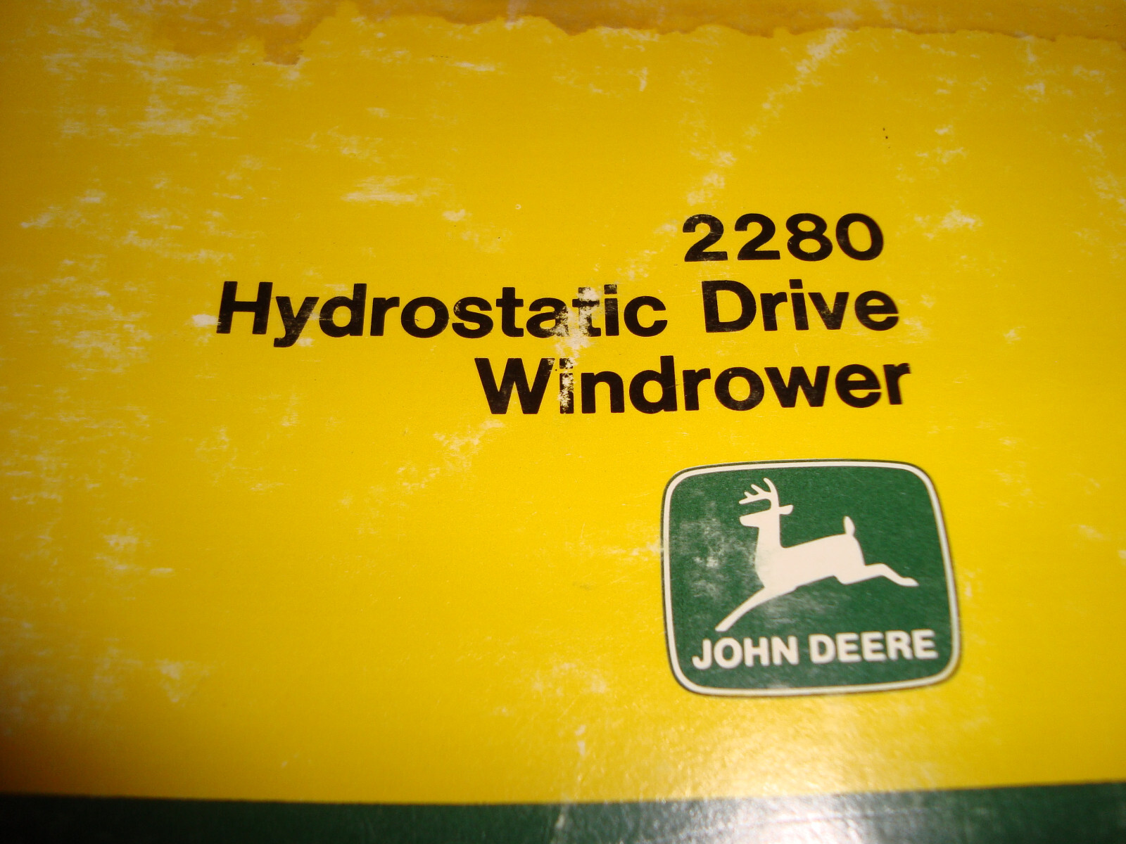 John Deere Parts Catalog 2280 Hydrostatic Drive Windrower PC-1604