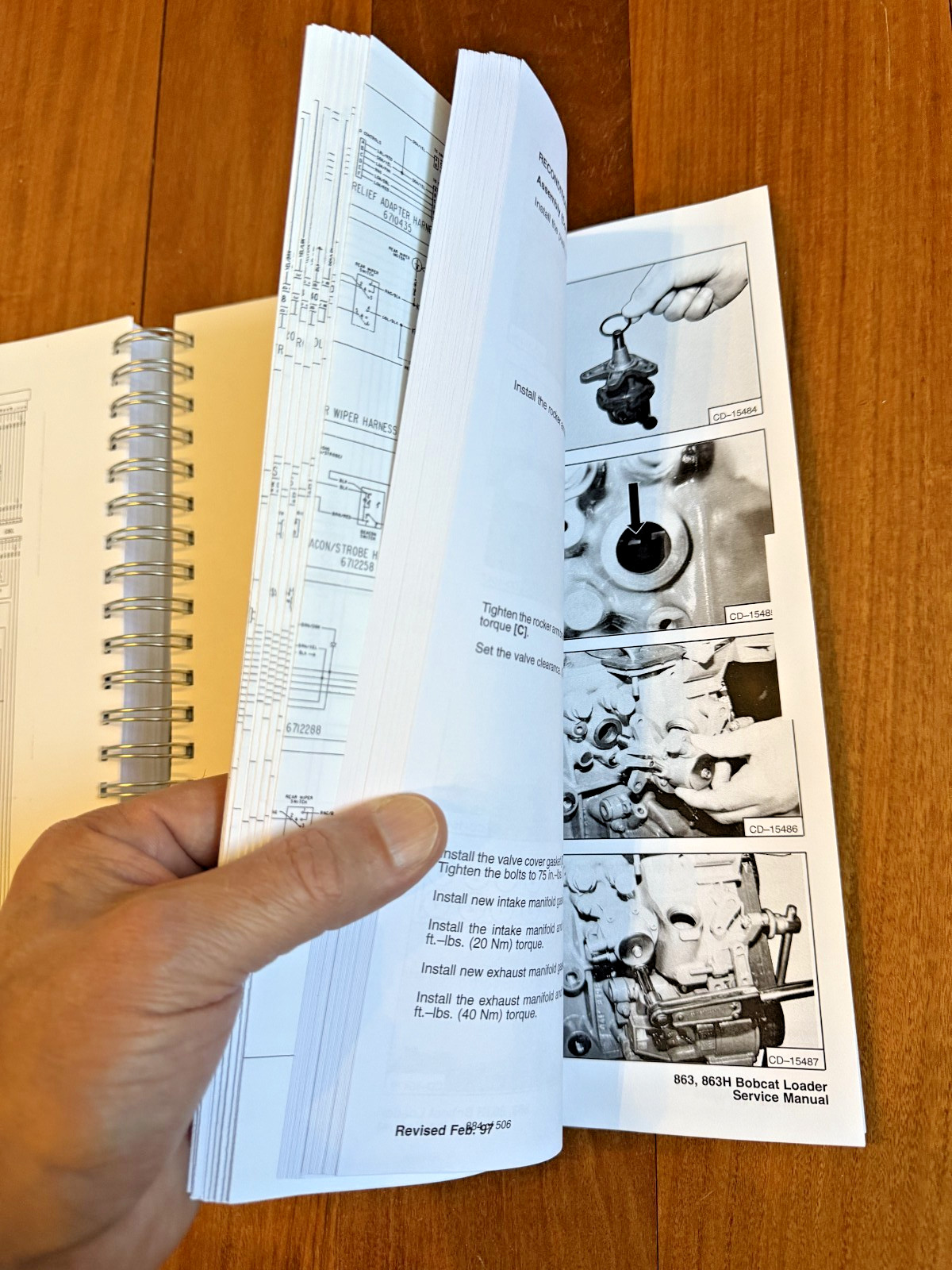 BOBCAT 863 & 863 HIGH FLOW SERVICE MANUAL CLOSURE – JACKET – HUGE FOLDOUTS!
