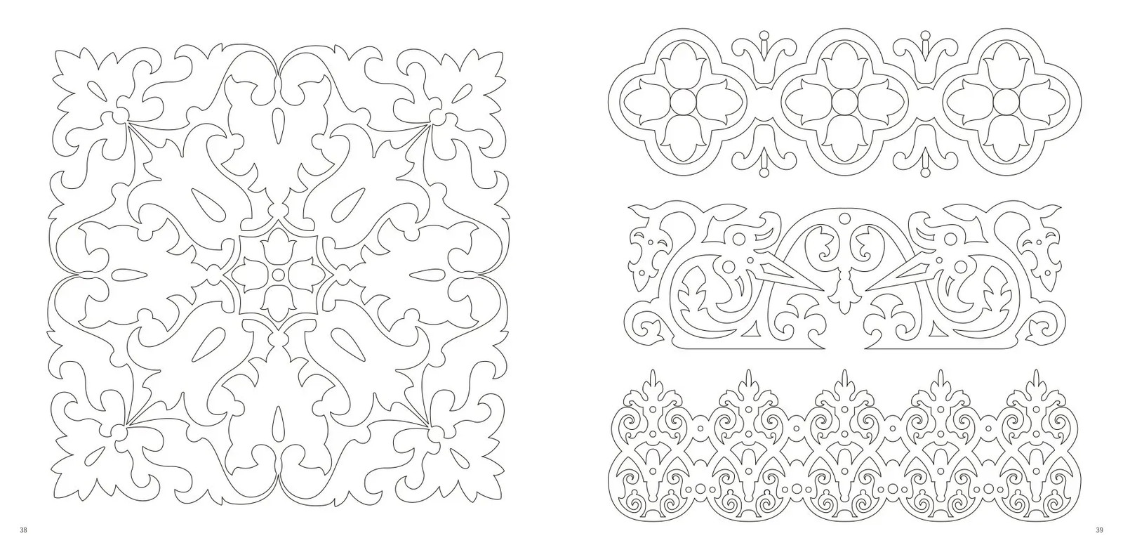 Japan NEW Decorative Patterns Coloring Book Refreshing 72 Pages 9.25×9.45 inches