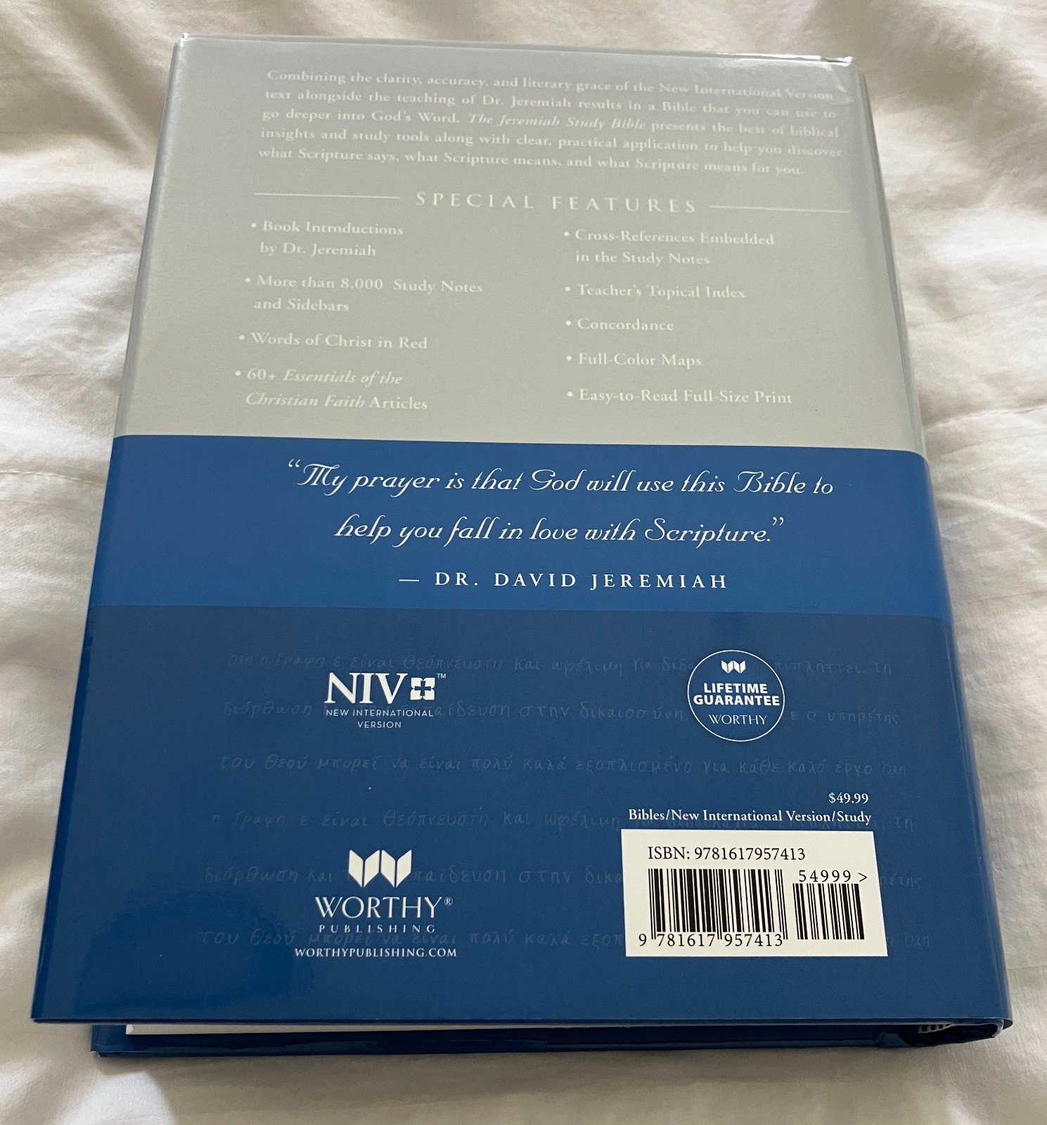 The Jeremiah Study Bible (NIV) Dr. David Jeremiah, Jacketed Hardcover