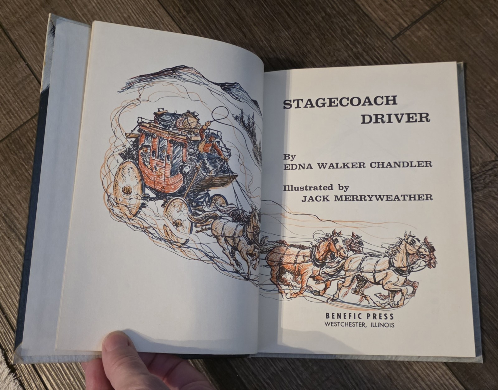 Vtg Tom Logan Series Stagecoach Driver Edna Walker Chandler Benefic Press 1968