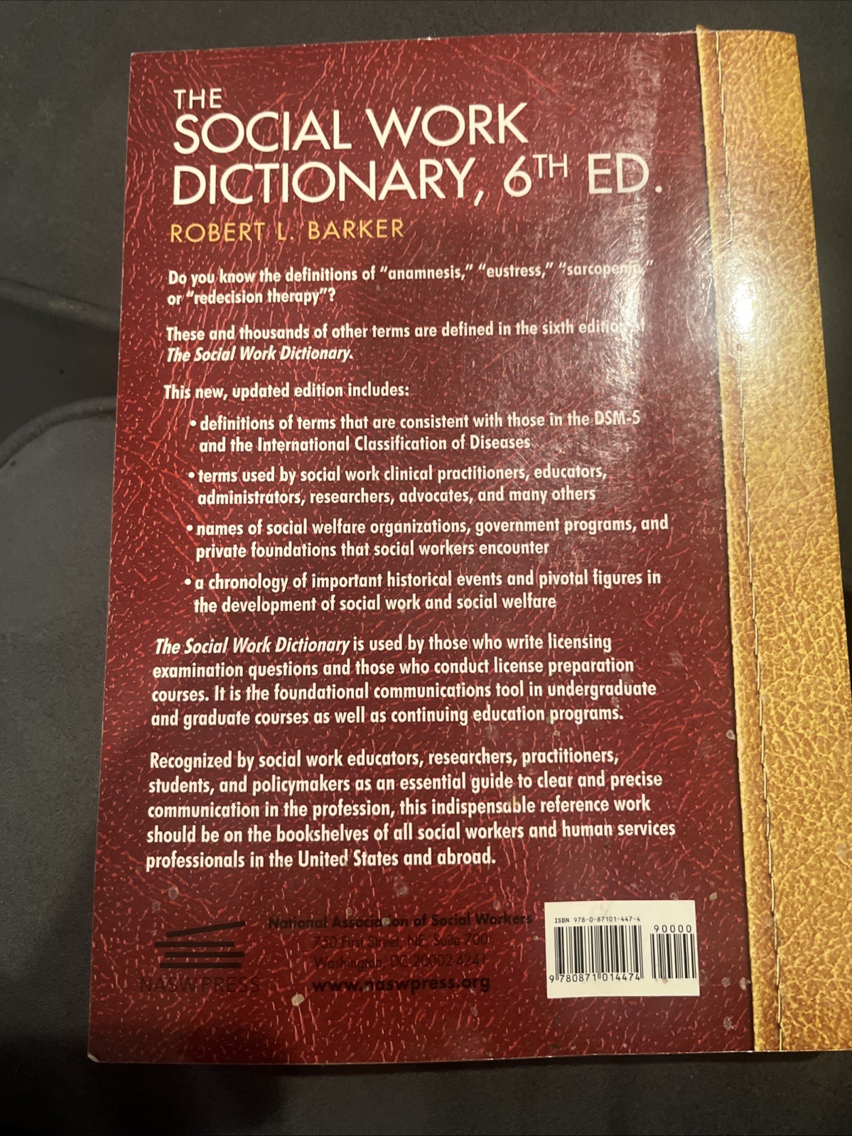 Social Work Dictionary by Robert L. Barker (2013, Hardcover)