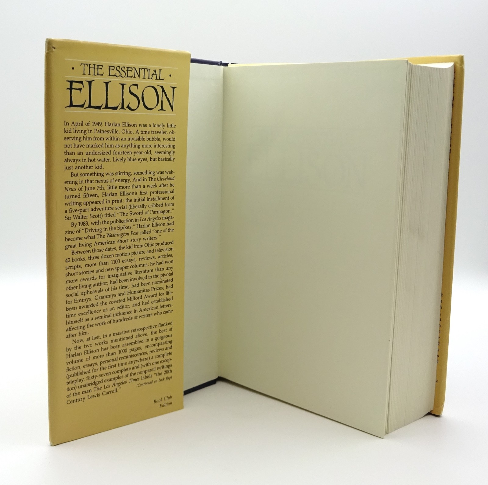 The Essential Harlan Ellison Hardcover Book Club Edition BCE HB/DJ Nemo 1987