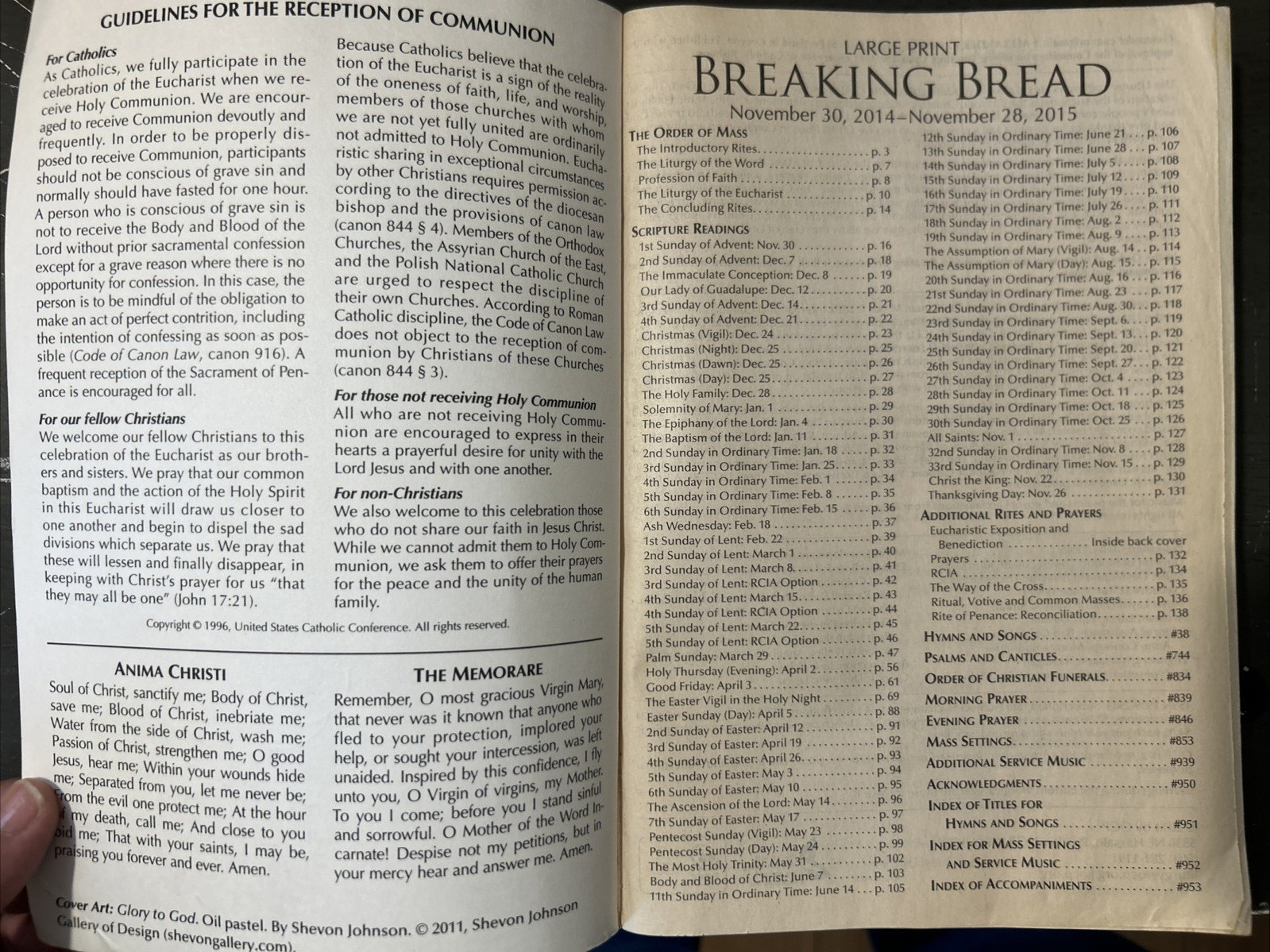 Breaking Bread 2015 Softcover Catholic Book/Hymnal Large Print