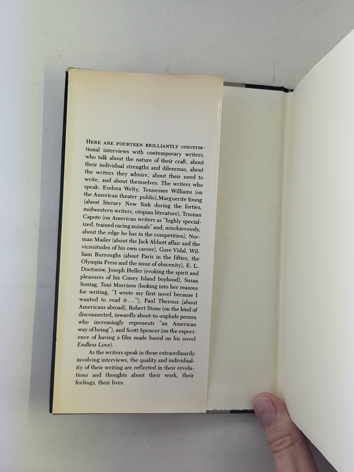 CONVERSATIONS WITH AMERICAN WRITERS by CHARLES RUAS 1985 hardcover 1st edition