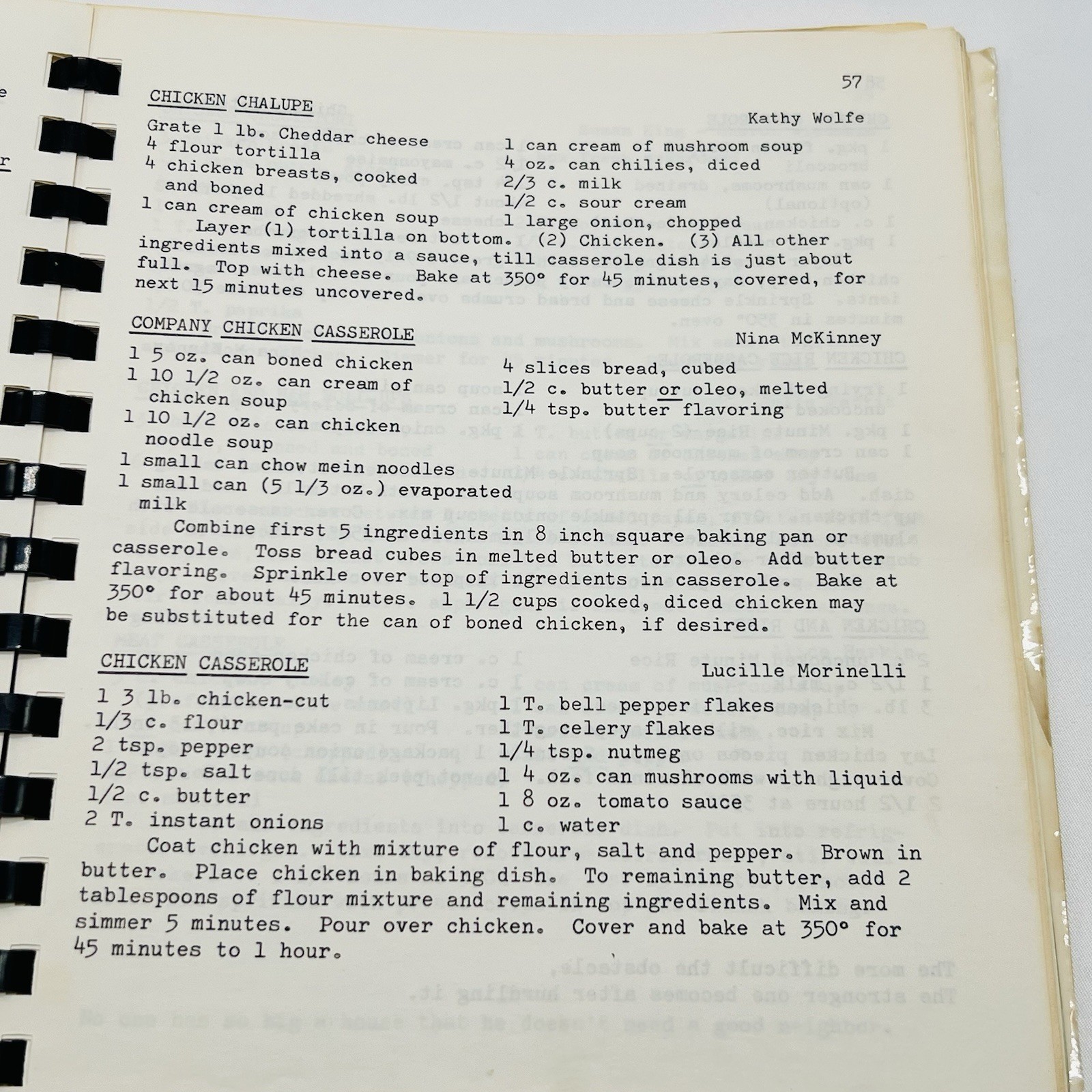American Legion Auxiliary Cookbook Favorite Recipes 1978 Spiral Bound 158 Pages
