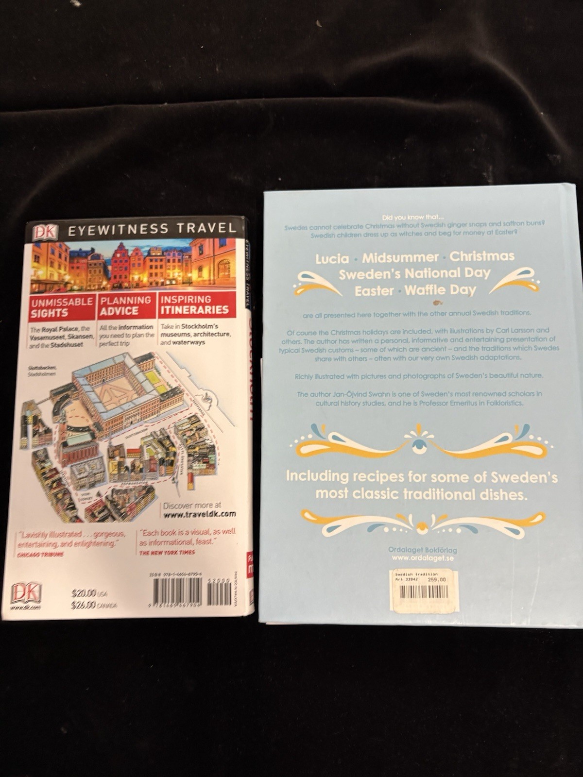 2 Pristine Books On Sweden “Stockholm PB & HB “Swedish Traditions”