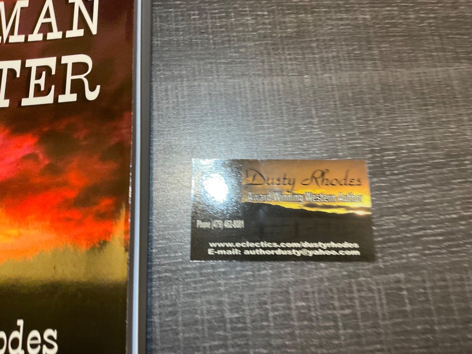 Manhunter By Dusty Rhodes (Trade Paperback) Signed With Rare Business Card