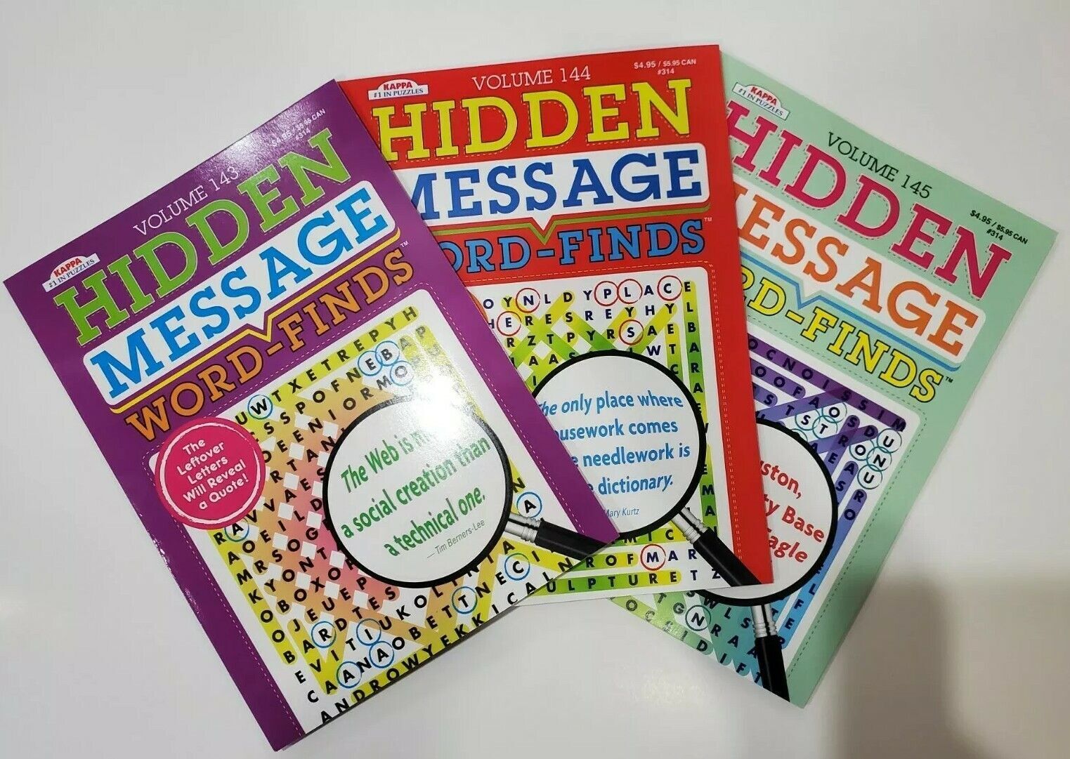 Hidden Message Word-Finds Puzzle Books Kappa Games,Search,Hunt~Pick up to 15Vols