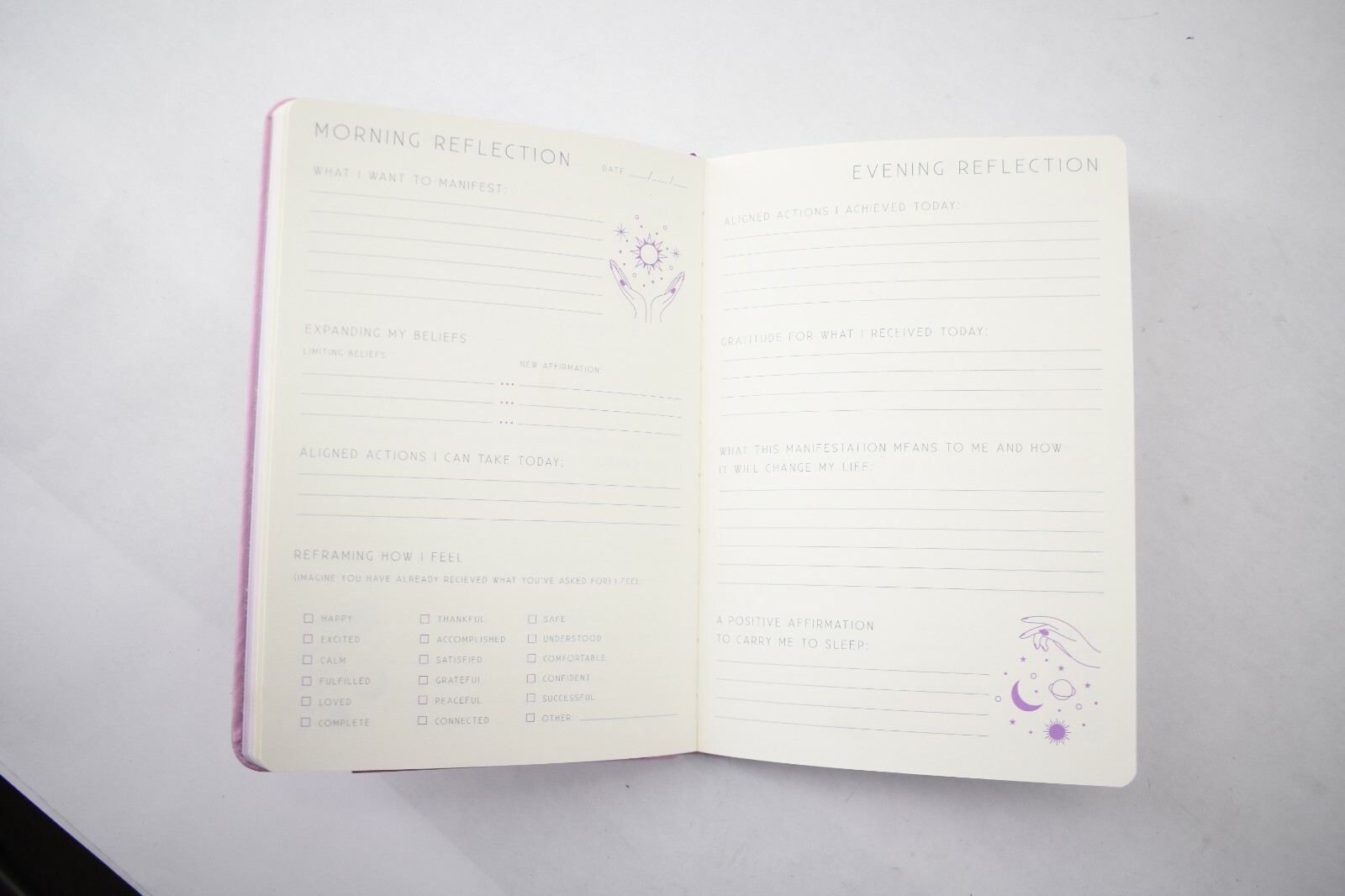 Inner World Manifesting A Day & Night Reflection Hardback Journal 192 Pages