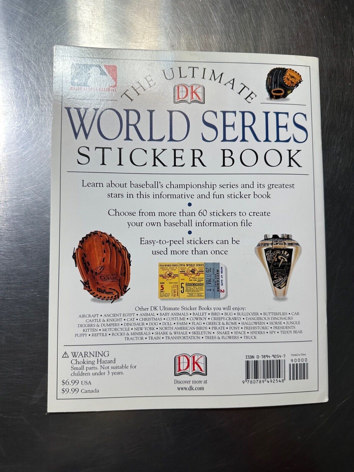 DK Ultimate World Series Sticker Book MLB Baseball 60+ Stickers New
