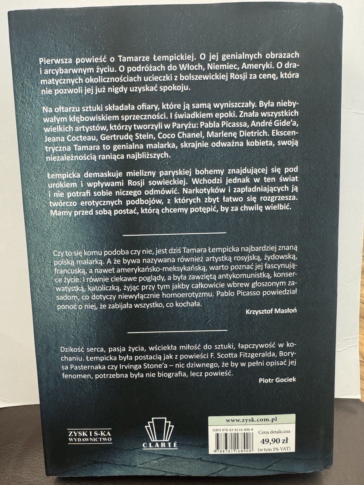 Ja Tamara- Musiał Grzegorz Poweiść O Tamarze Łempickiej Hard Cover Book