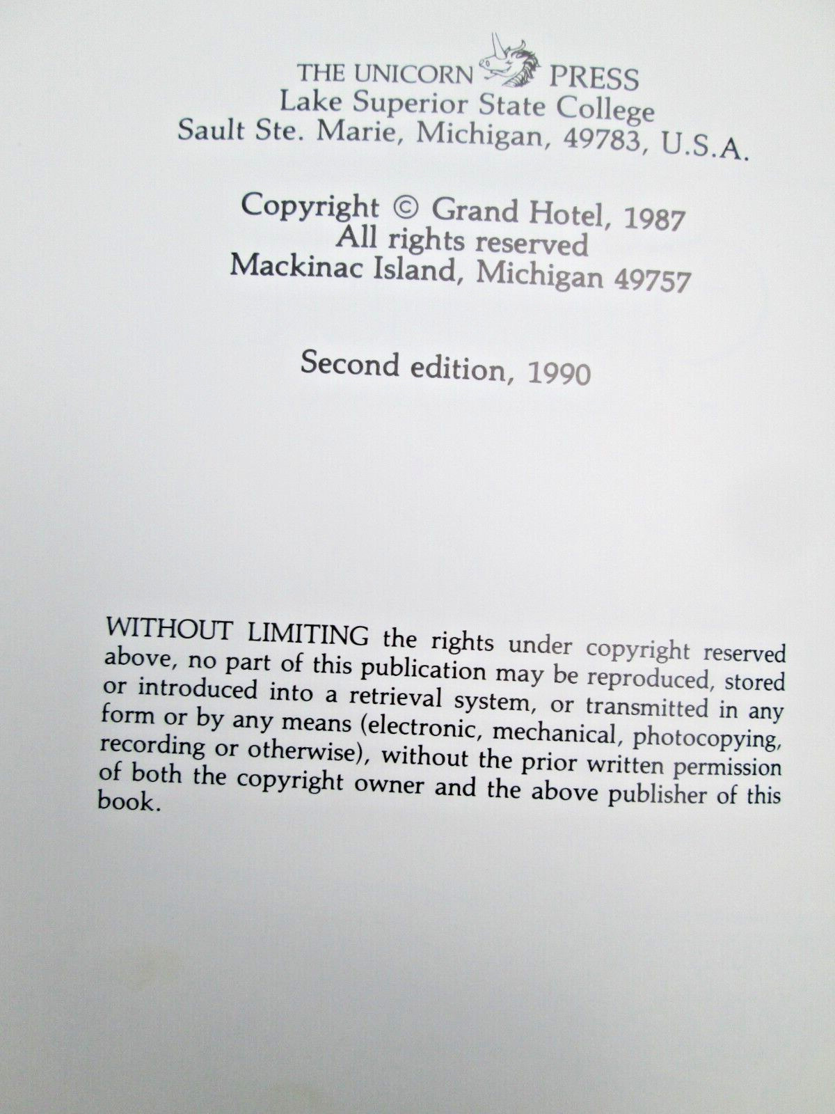 Grand Hotel Mackinac Island SIGNED John McCabe HC/DJ LN 1990 2nd Edition