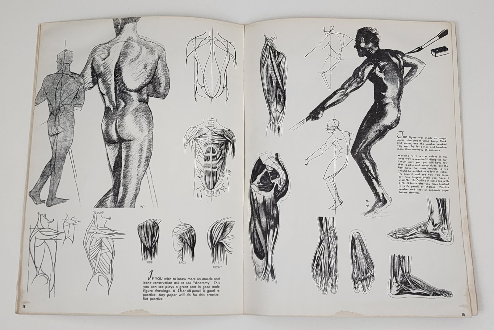 Vintage How To Draw Book The FIGURES FROM LIFE Fritz Willis & Walter T. Foster