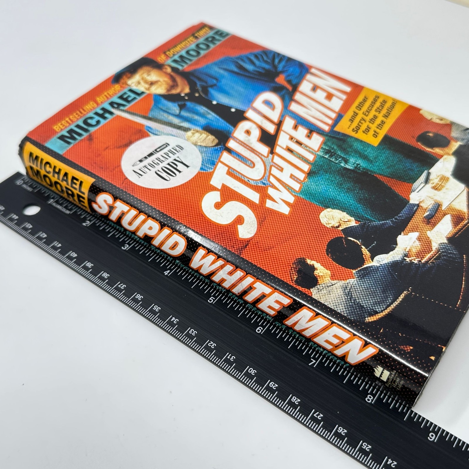 Michael Moore Stupid White Men Hardcover 1st Edition Autographed ReganBooks 2001