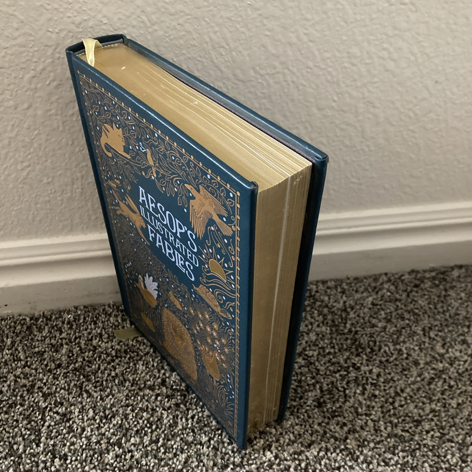 Aesop’s Illustrated Fables Barnes And Noble Leather Hardcover Collectors Edition