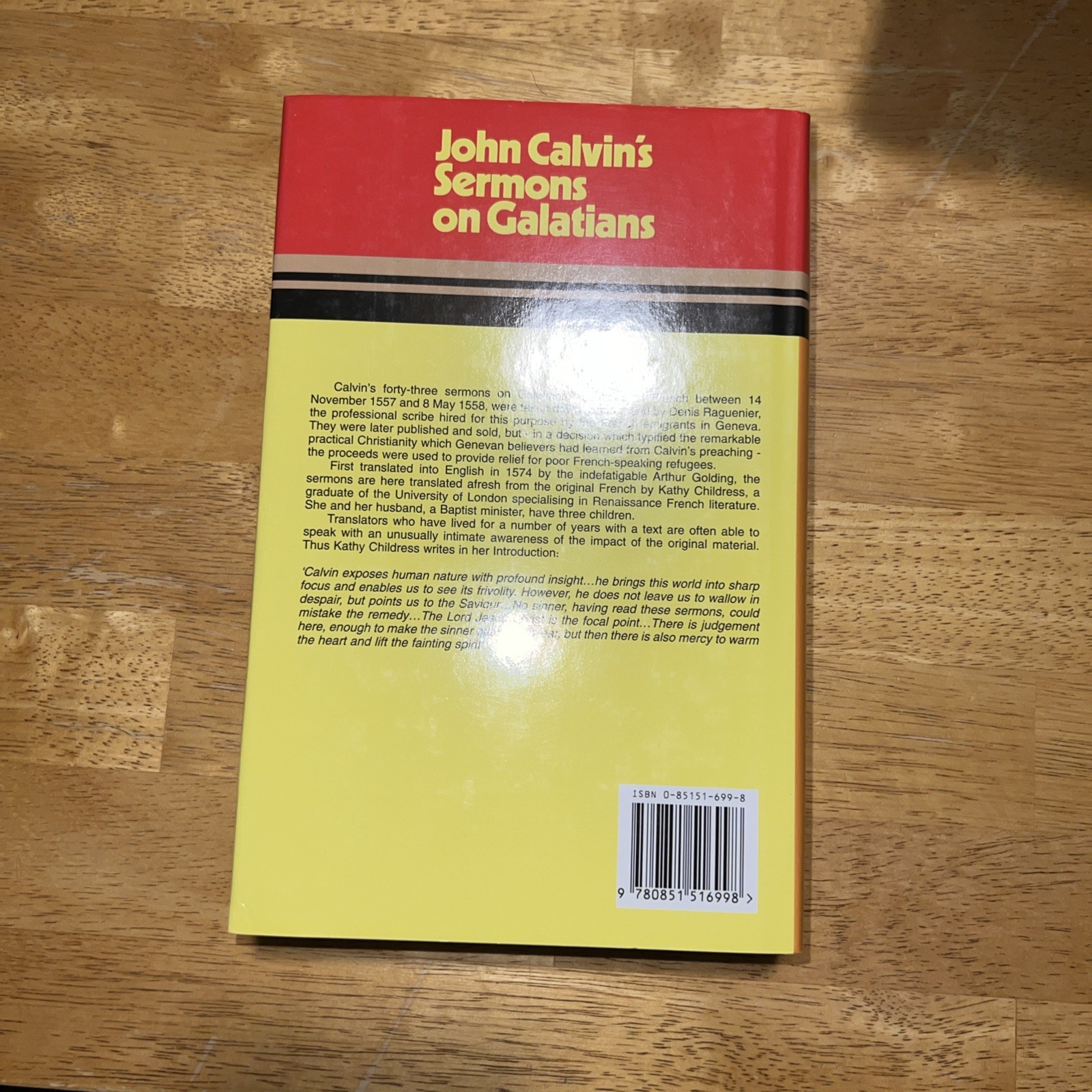John Calvin’s Sermons on Galations by John Calvin (1997, Hardcover)