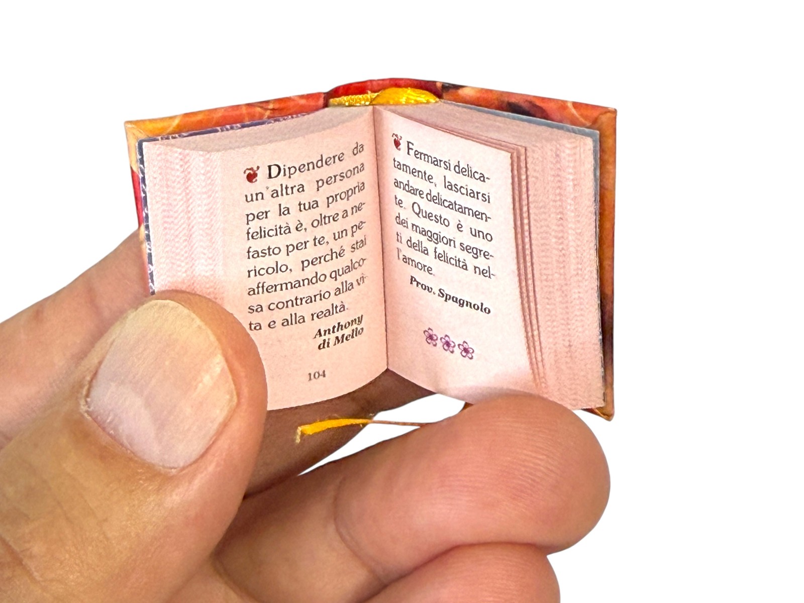 Da Cuore a Cuore 1.40″ Mini Book in Italian 230 pages. easy read, hardcover new