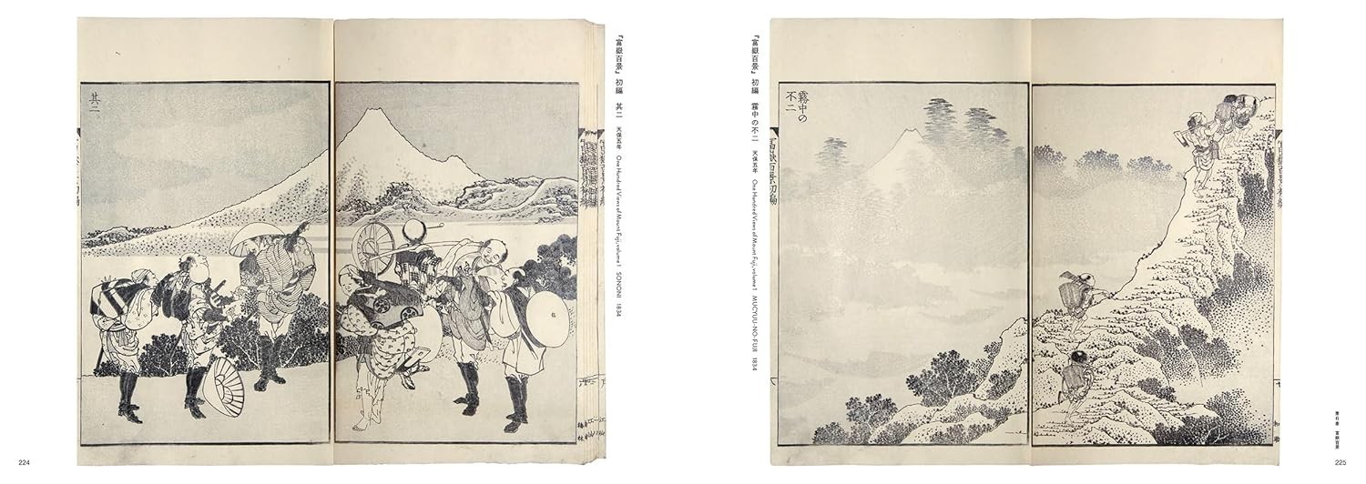 HOKUSAI Art Book Japanese Ukiyo-e The Great Wave Mt Fuji Manga Influence English