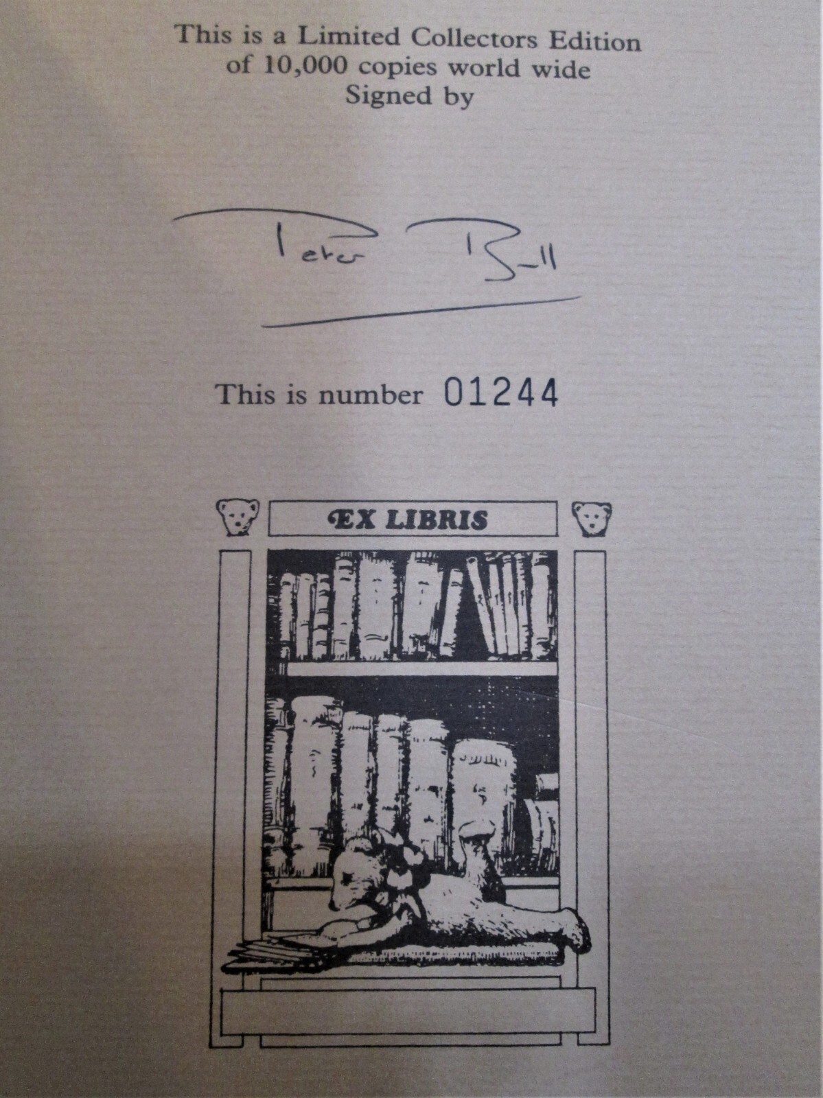 The Teddy Bear Book *FLAT-SIGNED* by Peter Bull and Numbered 1244 out of 10,000