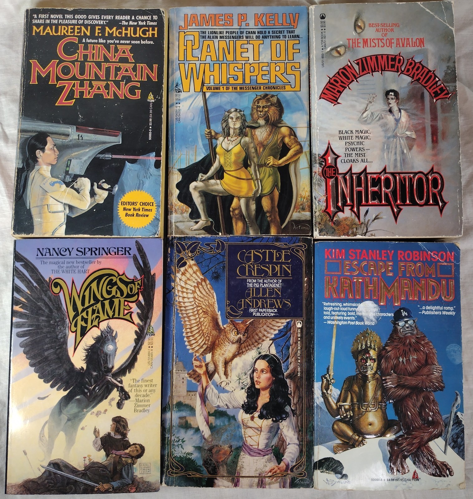 Tor SF Vintage Paperback Lot of 6 Kim Stanley Robinson McHugh Bradley Springer