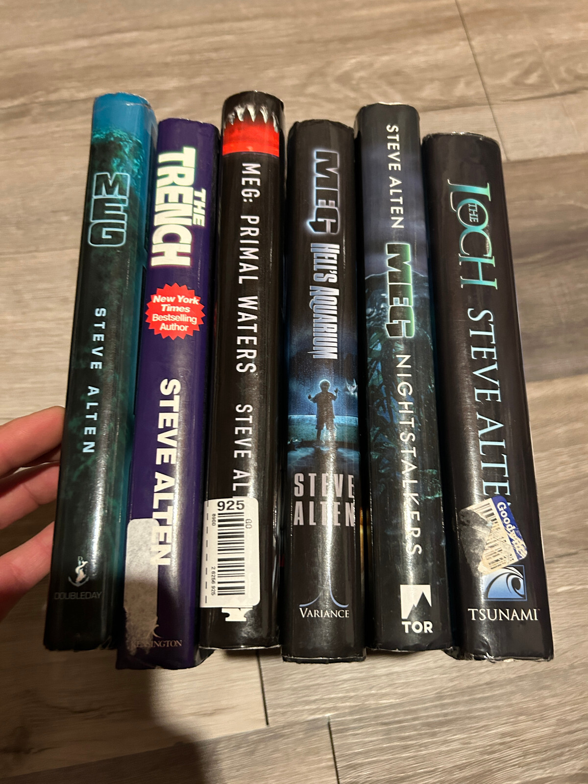 MEG Series Set Lot +LOCH Steve Alten HARDCOVER NOVELS JAWS SHARK Megalodon