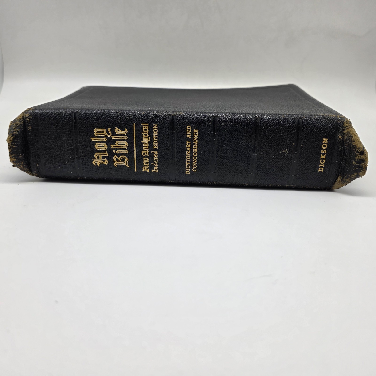 1950 Holy Bible New Analytical Indexed Dictionary Concordance King James Leather