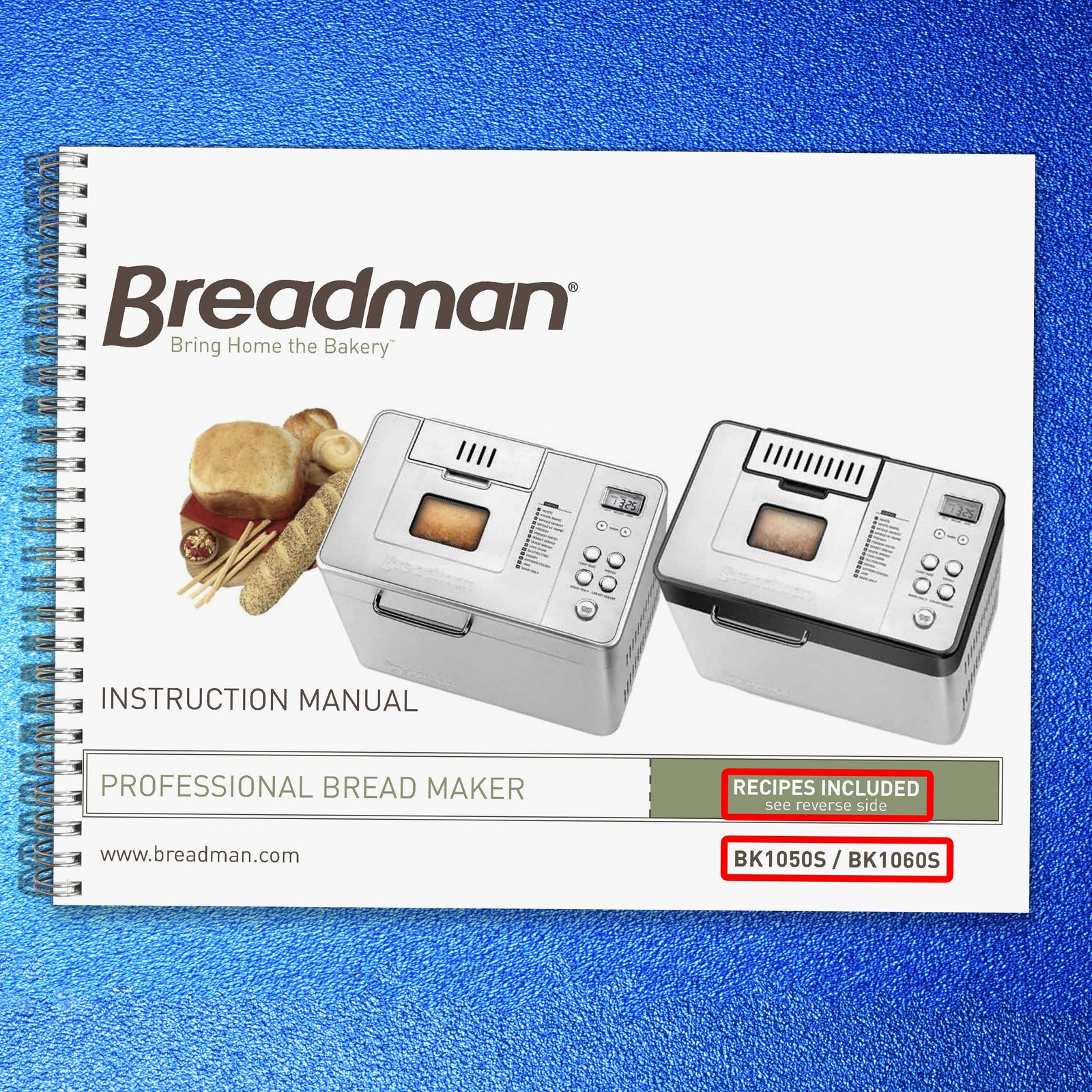 BREADMAN BK1050S BK1060S Bread Maker Manual + Recipes – LOOP BOUND, TOUGH JACKET