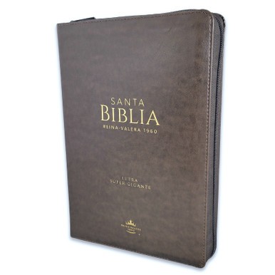 Biblia con Cierre Letra Super Gigante Manual 19 puntos RV1960 mokka con indice