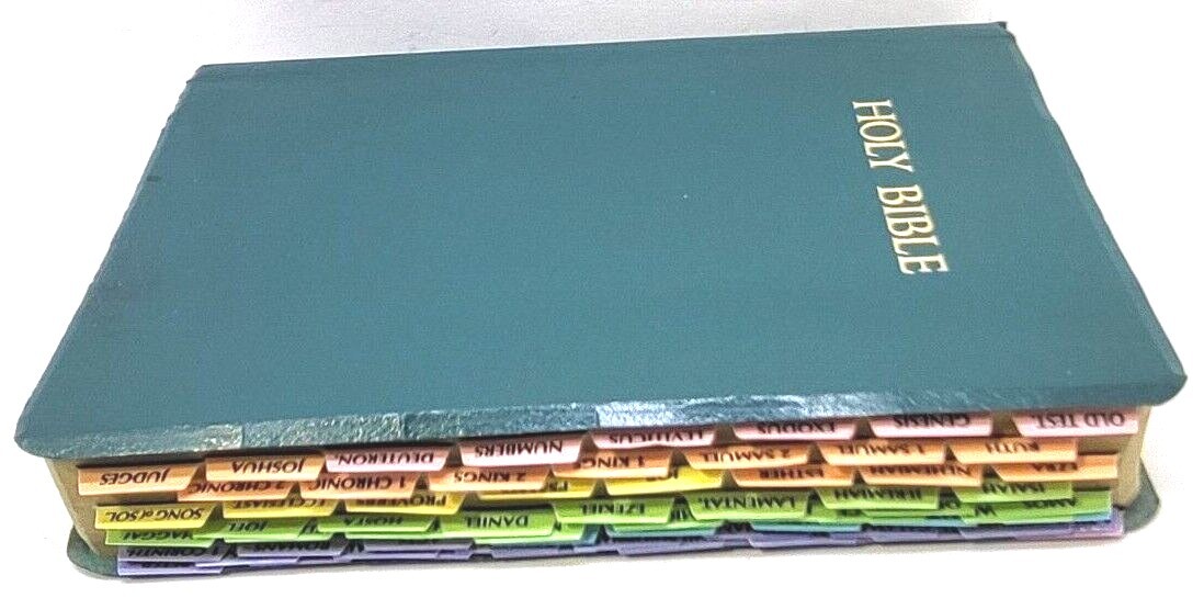 Holy Bible NKJV Red Letter Edition Dictionary Concordance Nelson Index Tabs (G27