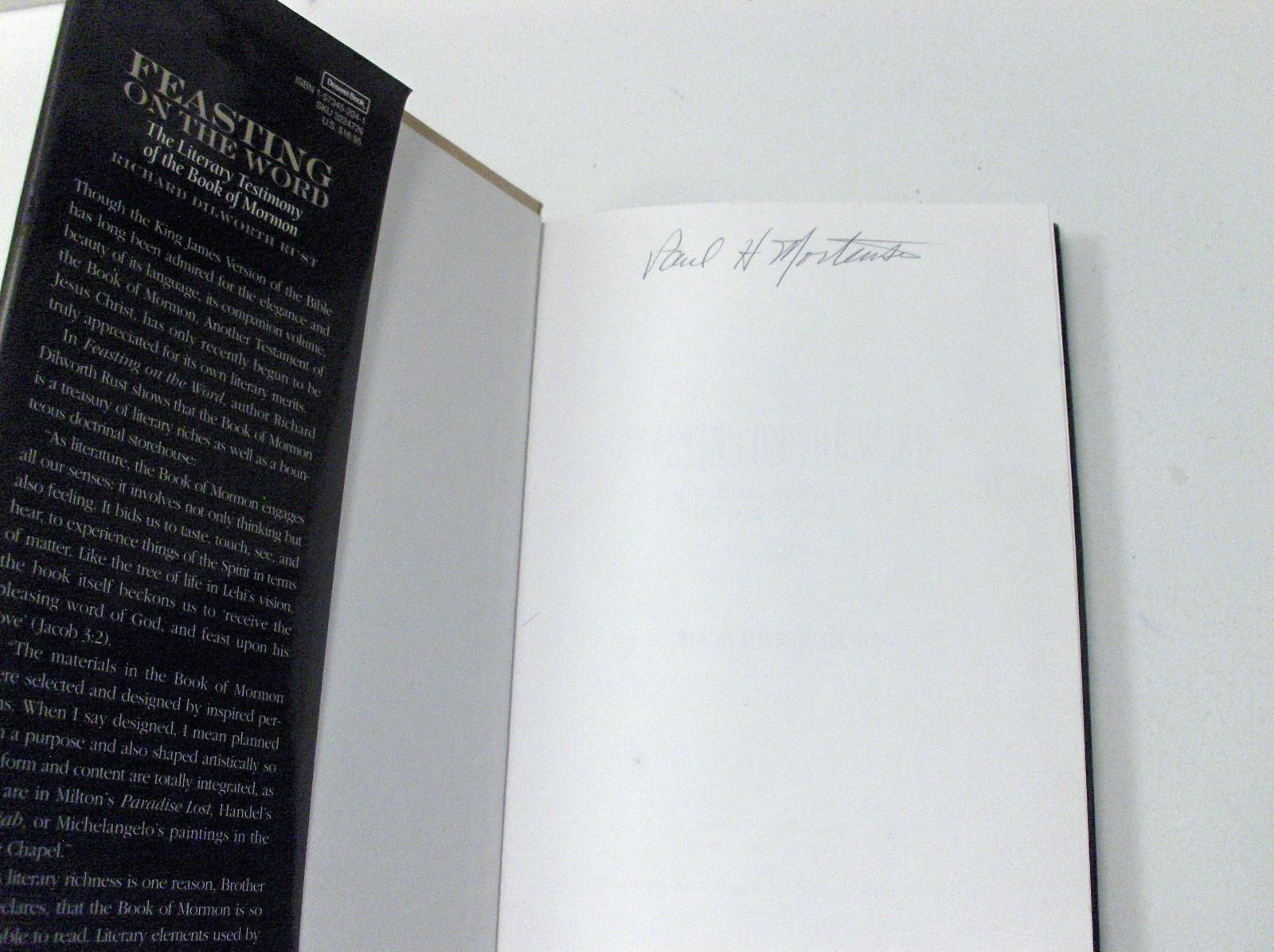 FEASTING ON THE WORD Literary Testimony of the Book of Mormon LDS