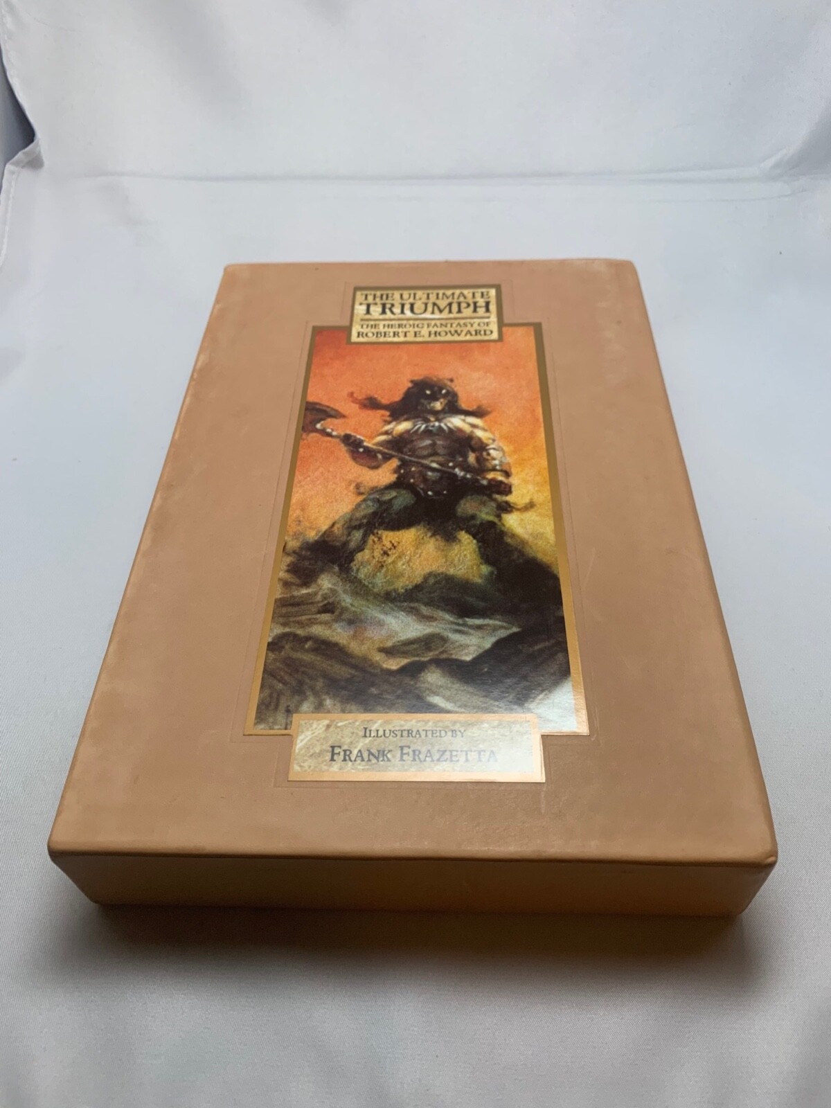THE ULTIMATE TRIUMPH: Robert E. Howard Leather HC Slipcase #0077 Frazetta Star