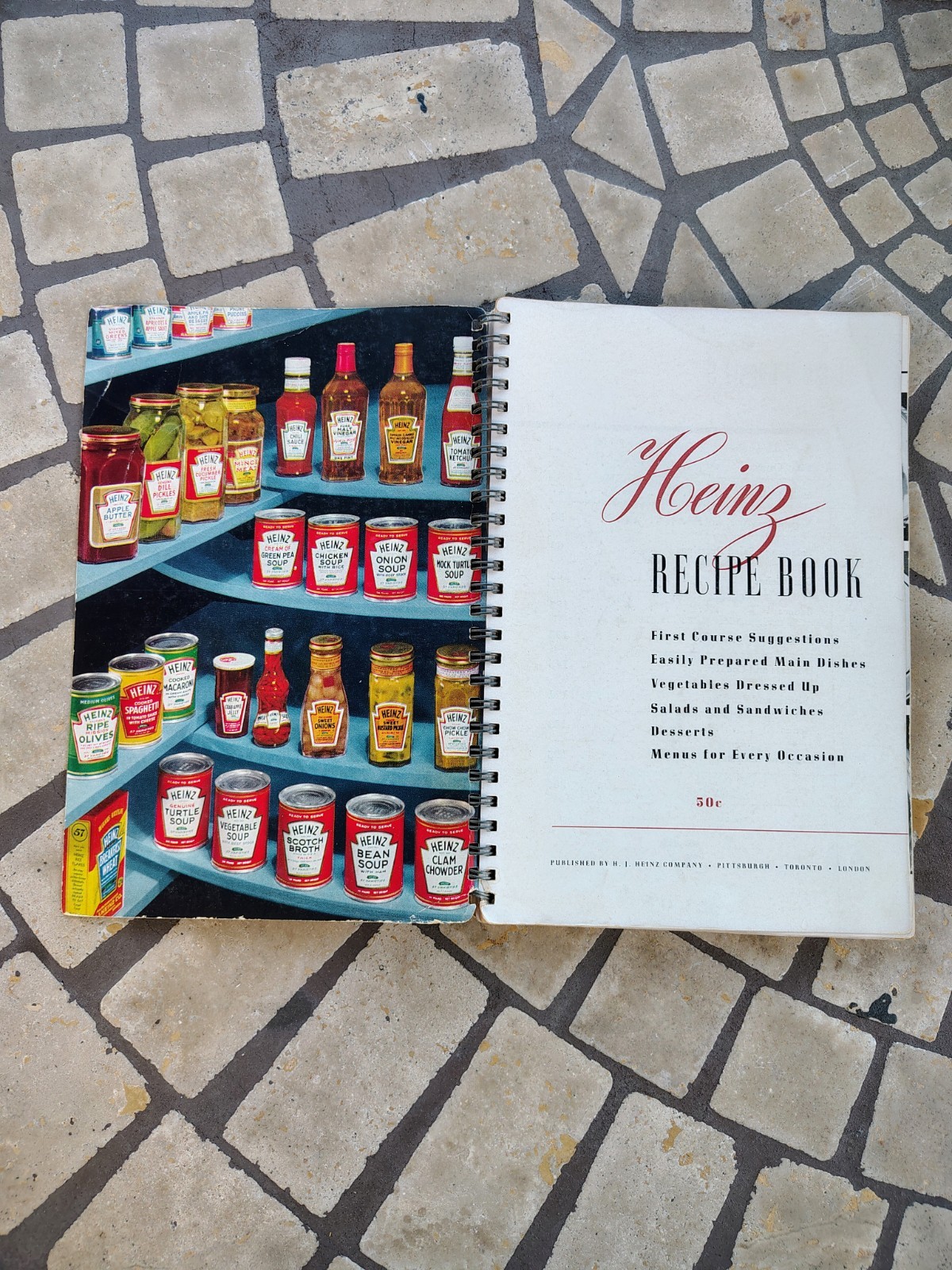 Vintage Heinz Recipe Book-Spiral Bound ( 1939 Ring/Wire Bound) Vintage