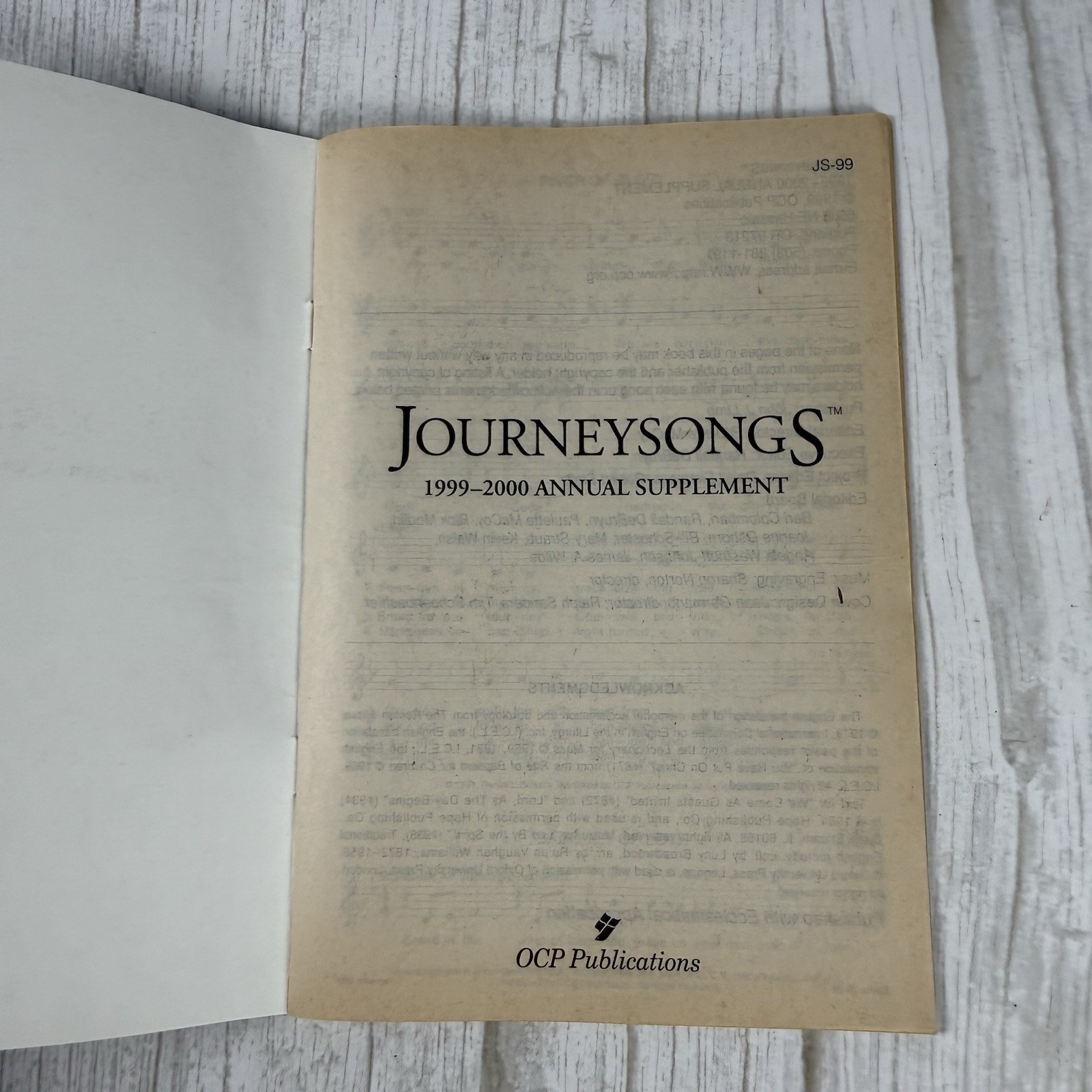 JourneySongs Hymnal 1994 OCP Navy Hardcover Christian Music Songbook Hymns