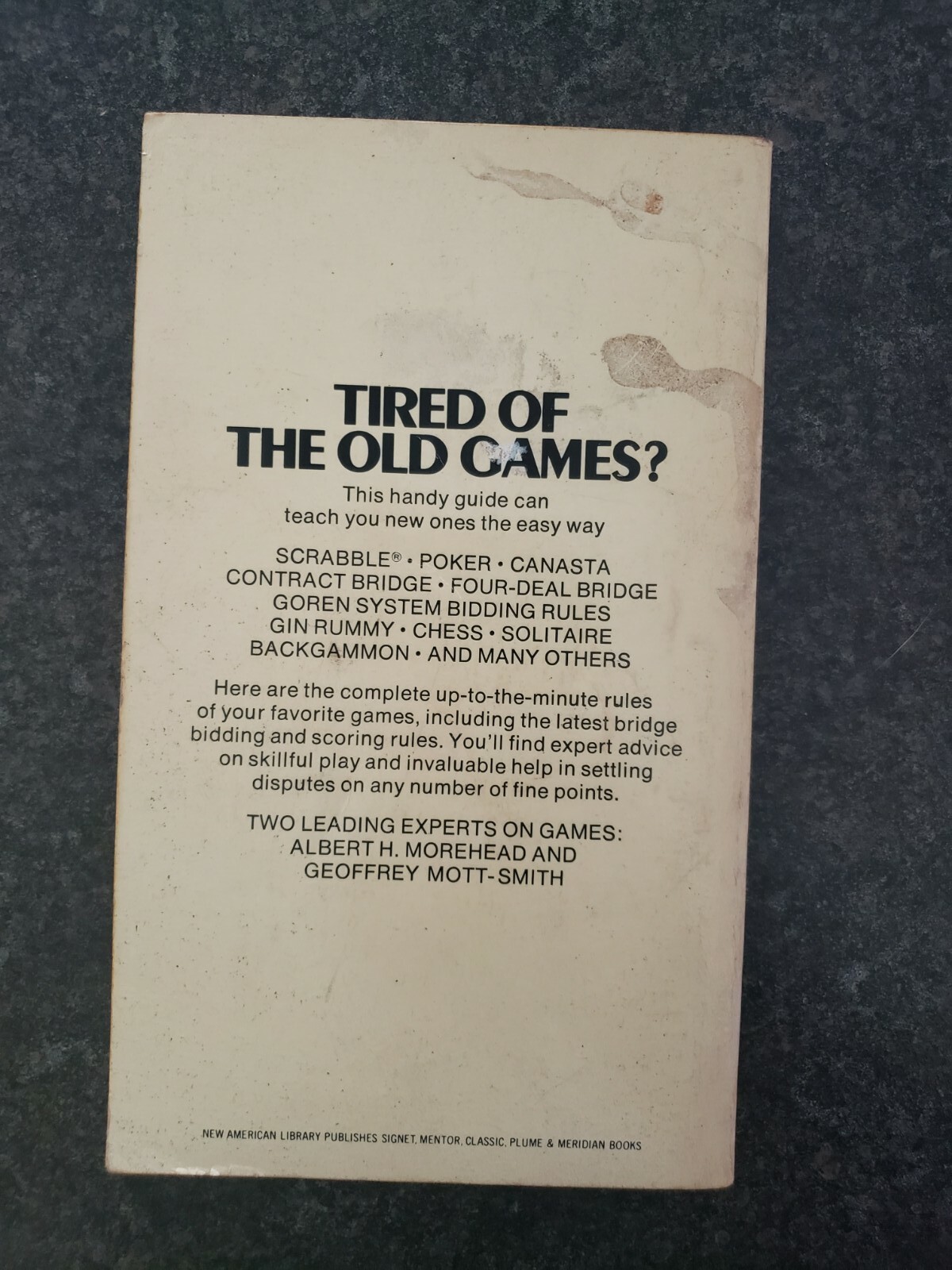Hoyle’s Rules of Games By Albert H. Morehead, Geoffrey Mott-Smith (1983,..