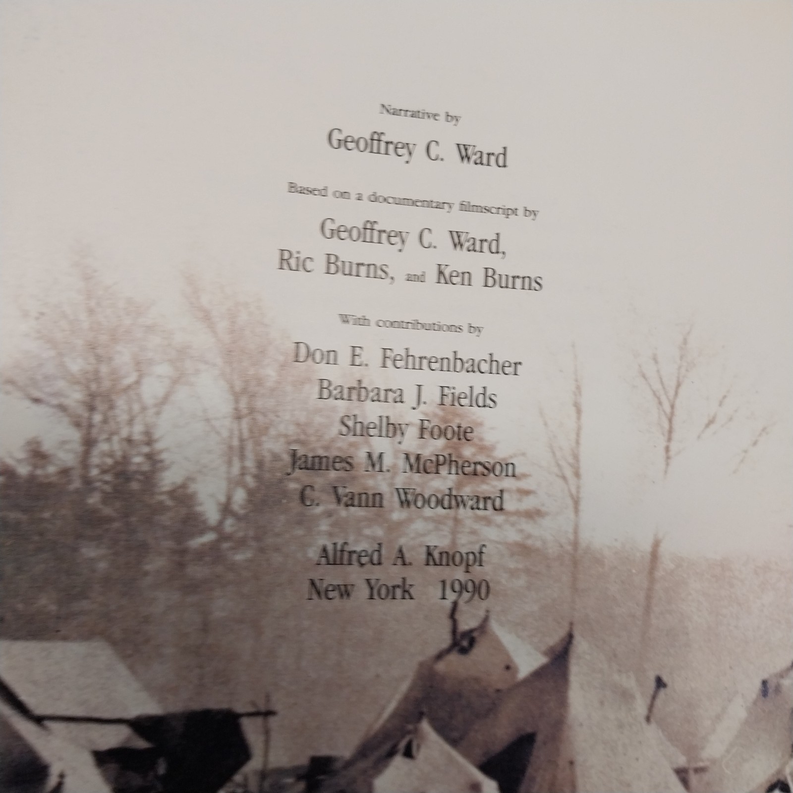 The Civil War an Illustrated History – Ward – 1990 first edition
