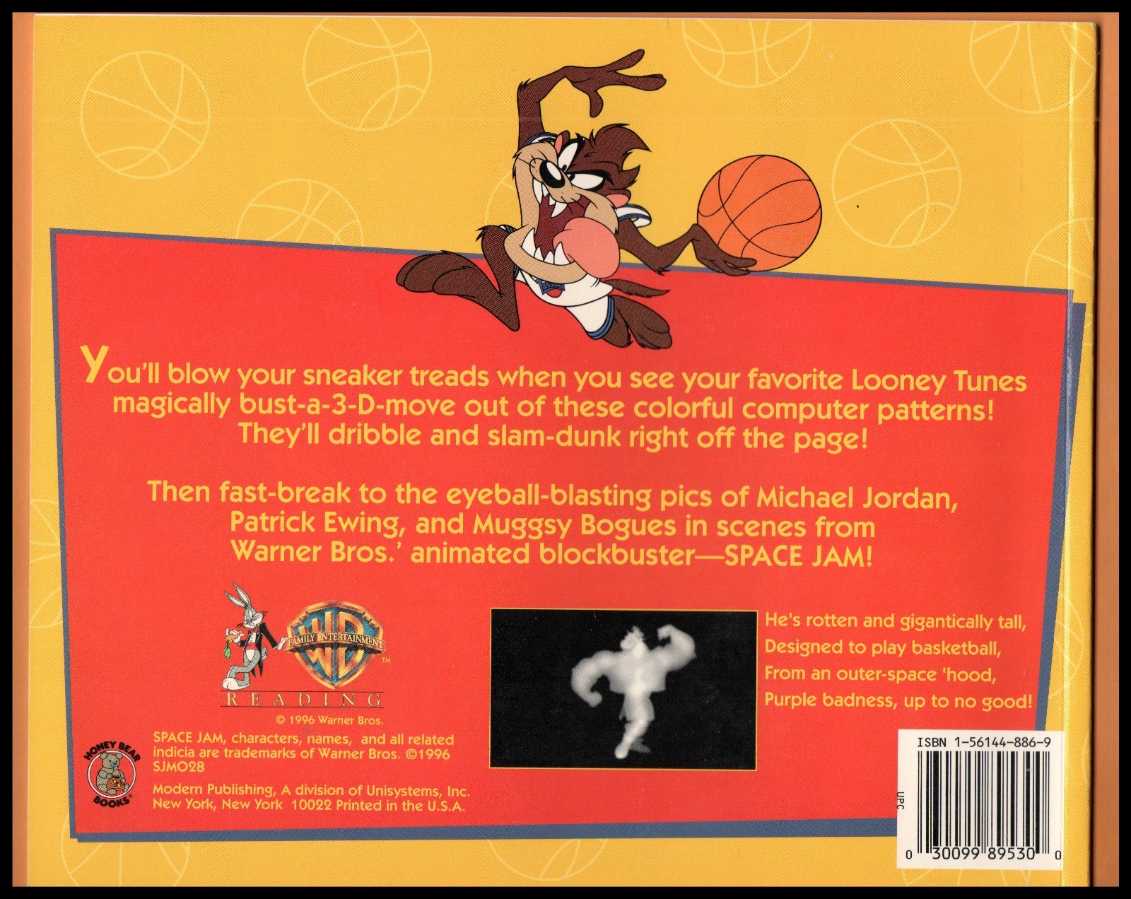 Lot Of 4 Space Jam Books Eye Illusions Michael Jordan Looney Tunes